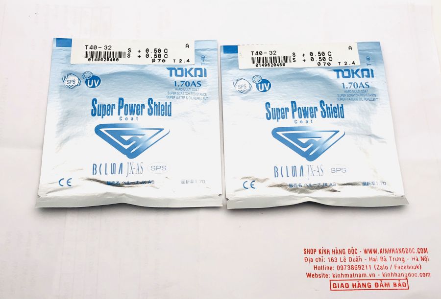 Tròng kính đơn tròng TOKAI 1.70 AS UV400 SPS