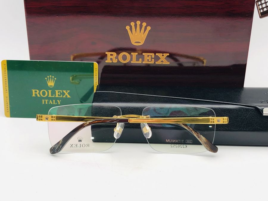 GỌNG KÍNH CẬN CAO CẤP ROLEX IUM MẠ VÀNG 18K 2022 - ROLEX K226252 TITANIUM 18K GOLDTITAN