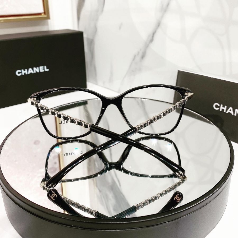 GỌNG KÍNH CHANEL NỮ CAO CẤP - CHANEL CH3408Q BLACK GOLD