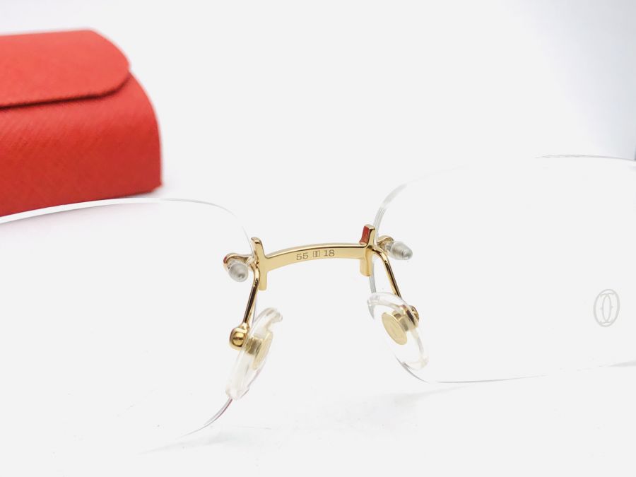 GỌNG KÍNH CẬN CARTIER KHOAN CAO CẤP - CARTIER EYEGLASS CT01710 GOLD