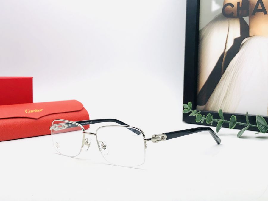 GỌNG KÍNH CẬN CARTIER NỬA VIỀN CAO CẤP - CARTIER EYEGLASS CT02880A GOLD