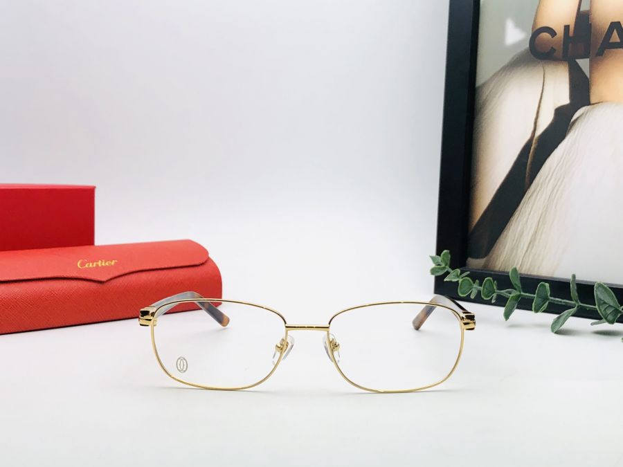 GỌNG KÍNH CAO CẤP CARTIER CẢ VIỀN KHUNG - CARTIER EYEGLASS CT0368O GOLD