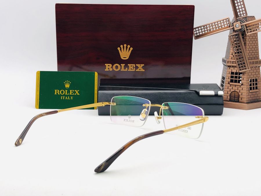 GỌNG KÍNH KHOAN ROLEX TITANIUM MẠ VÀNG 18K CAO CẤP - ROLEX K226228 TITANIUM 18K GOLD