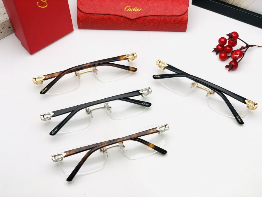 GỌNG KÍNH KHOAN CARTIER CAO CẤP - CARTIER PARIS CT0287OA GOLD BROWN