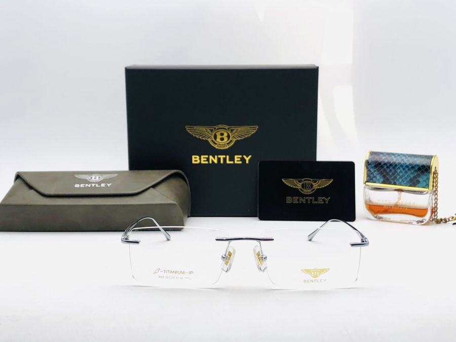 GỌNG KÍNH KHOAN BENTLEY TITANIUM CAO CẤP - BENTLEY EYEWEAR B1922 SILVER TITANIUM