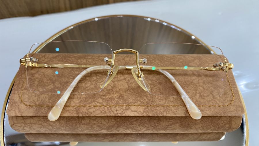GỌNG KÍNH VÀNG KHỐI - HIỆU RUBIANT 18K SOLID GOLD - VINTAGE EYEGLASS