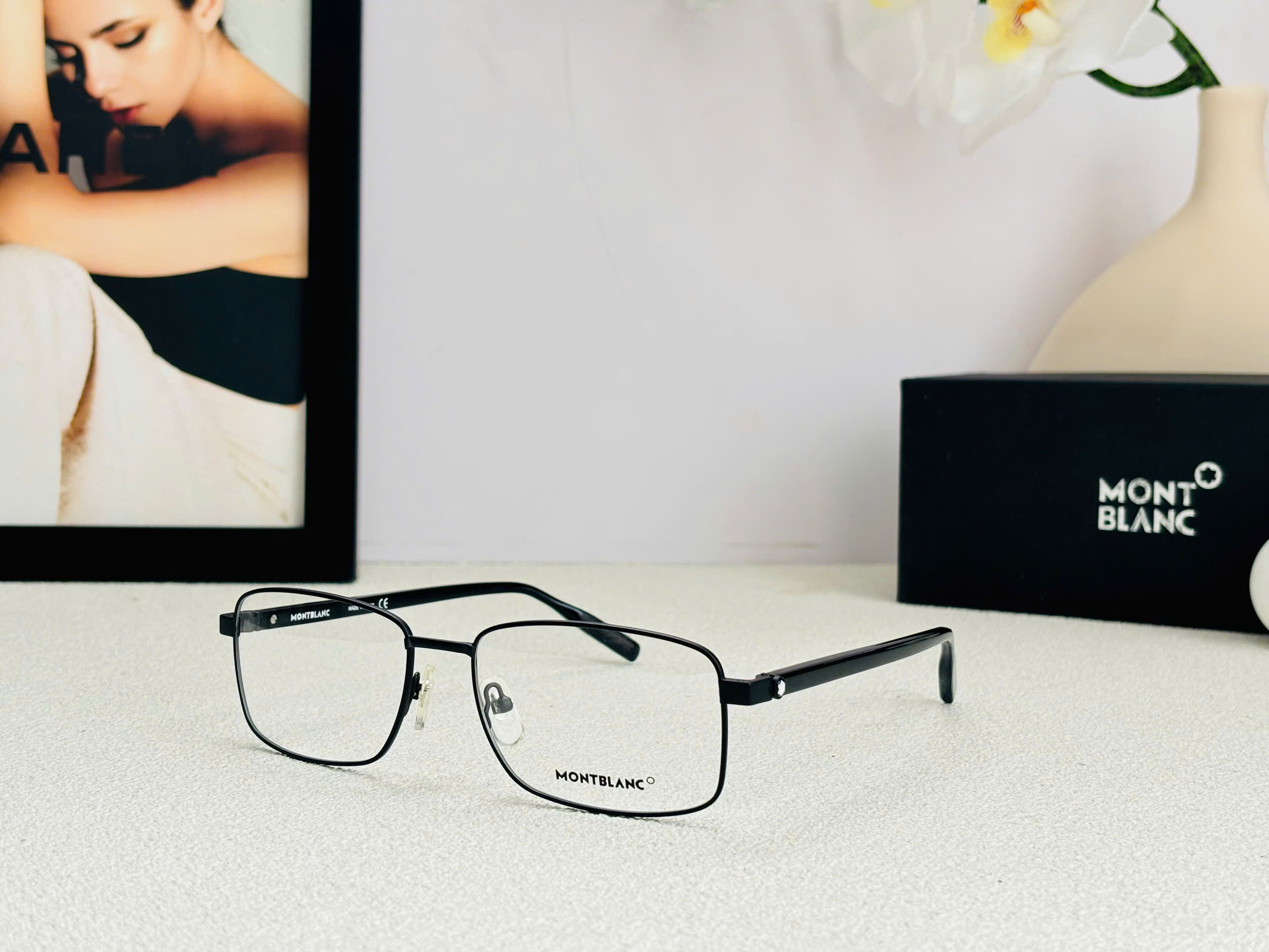 GỌNG KÍNH CẬN MONTBLANC CAO CẤP - MONTBLANC MB0016O BLACK EYEGLASS