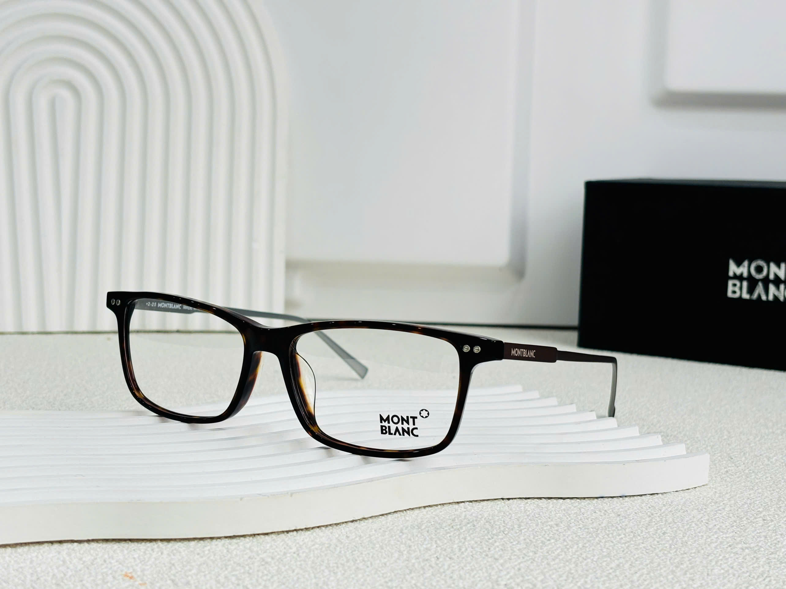 GỌNG KÍNH CẬN MONTBLANC TITANIUM CAO CẤP -  MONTBLANC MB615 TITANIUM BROWN
