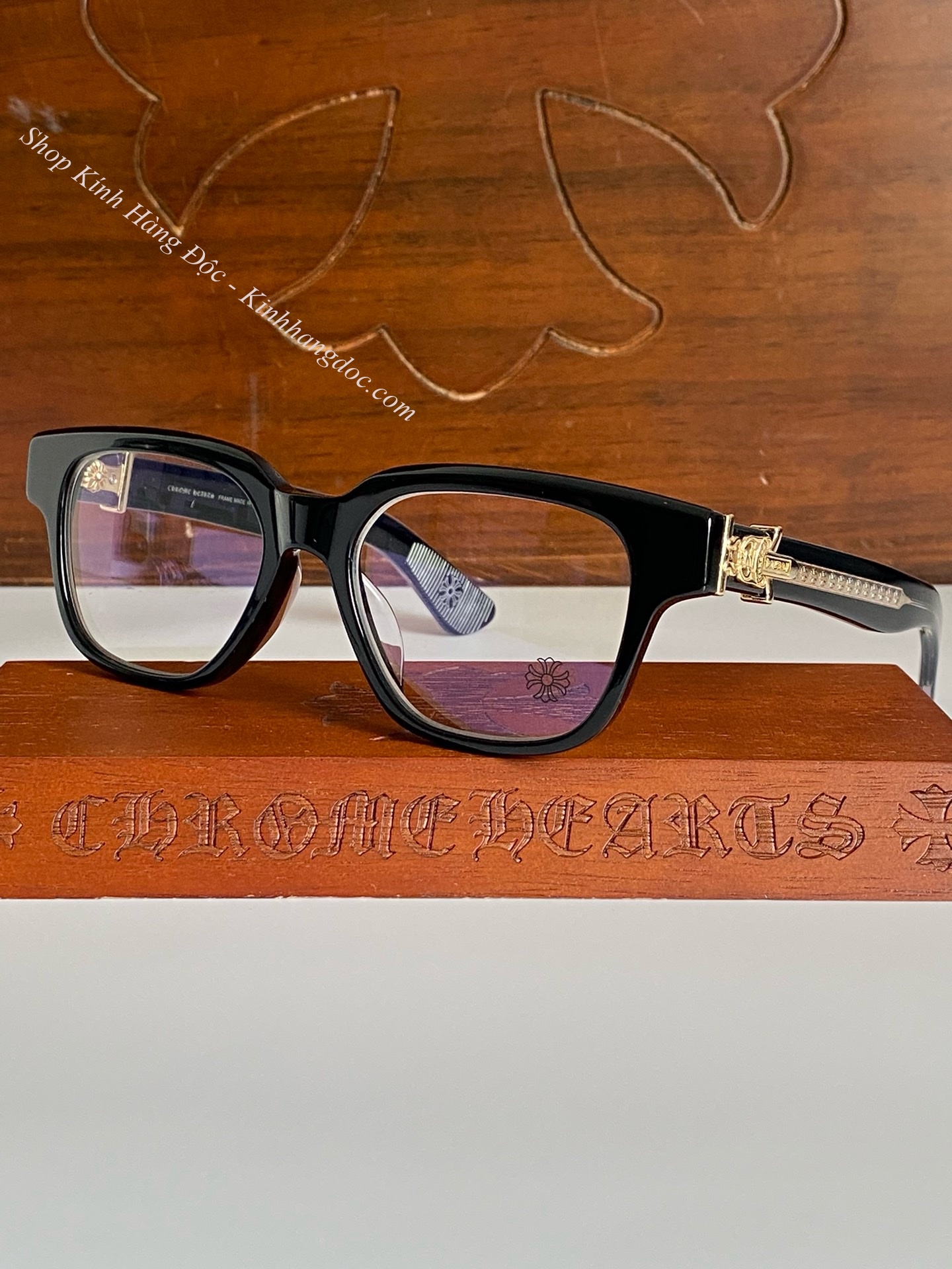 GỌNG KÍNH CHROME HEARTS VAGILLIONAIRE II CAO CẤP (Bản lộ cốt gọng) - CHROME HEARTS VAGILLIONAIRE II EYEGLASS