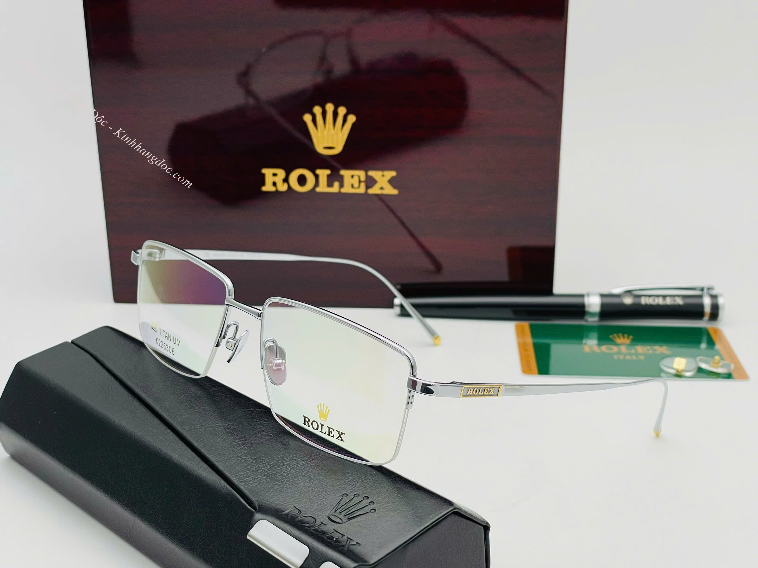 GỌNG KÍNH CẬN ROLEX K226306 TITANIUM MẠ VÀNG 18K - ROLEX K226306 TITANIUM 18K GOLD EYEGLASS