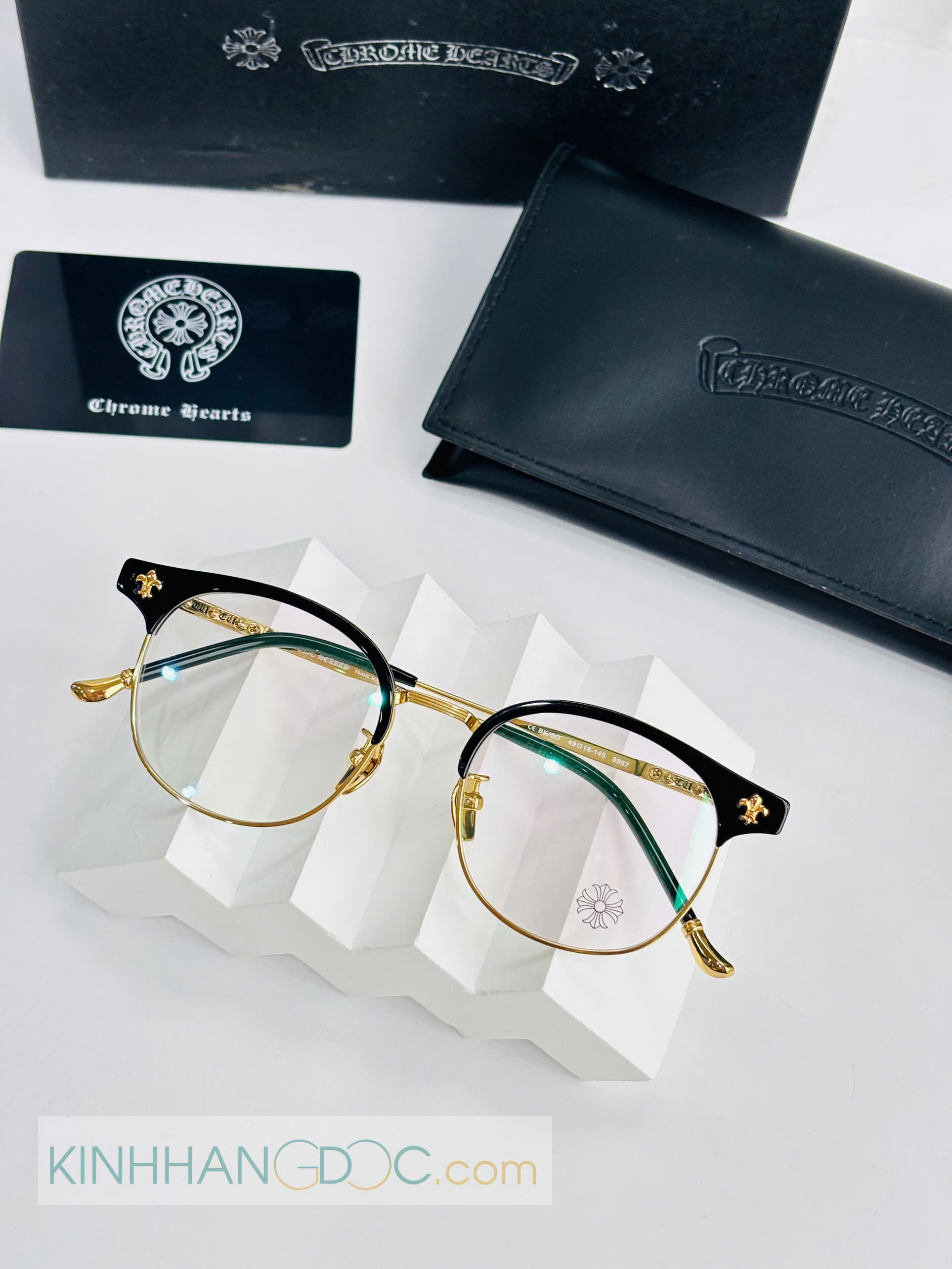 GỌNG KÍNH CHROME HEARTS TITANIUM CAO CẤP - CHROME HEARTS CHR8867 TITANIUM EYEGLASS