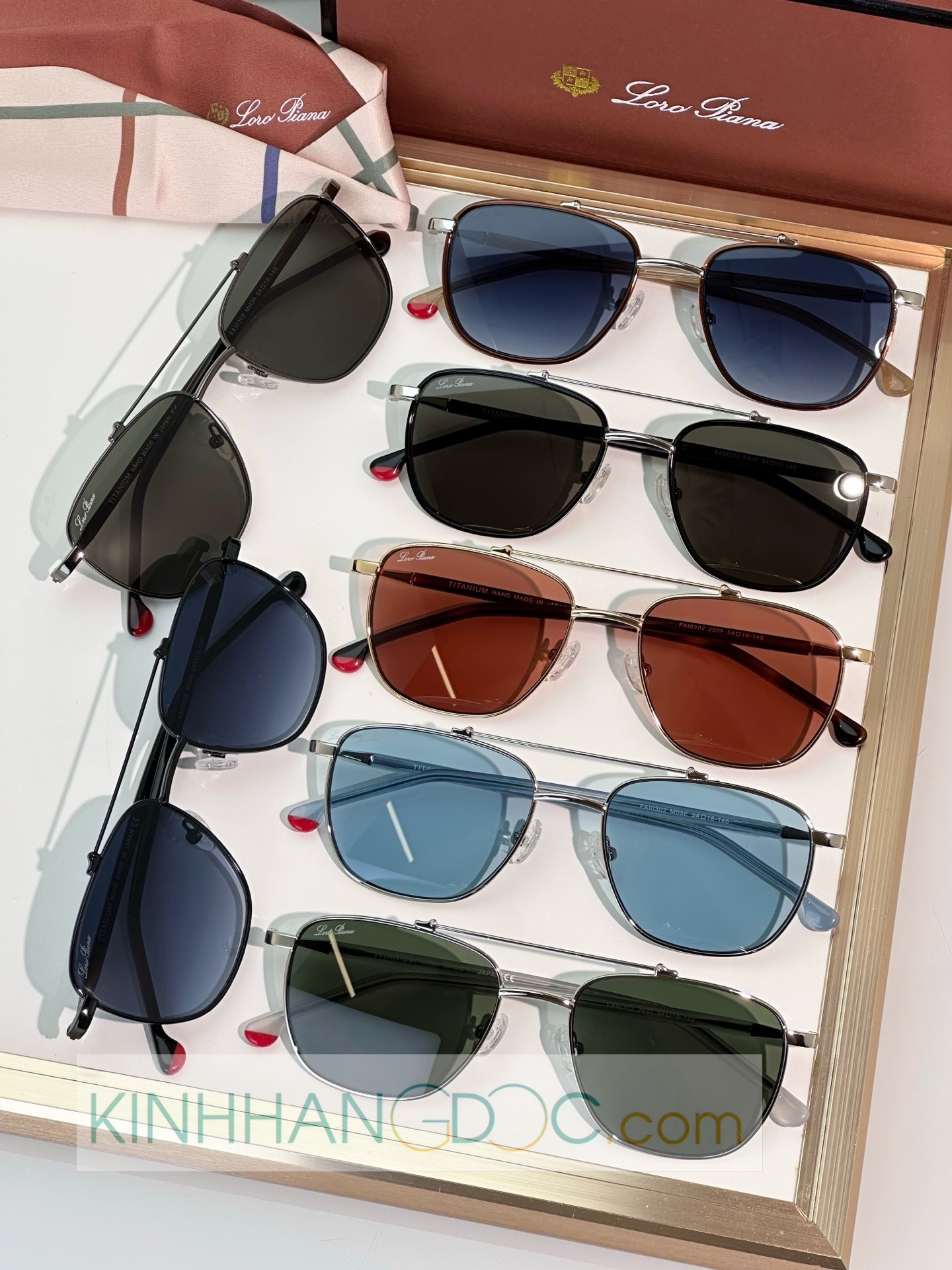 KÍNH THỜI TRANG CAO CẤP - LORO PIANA FAI0302 TITANIUM HAND MADE IN JAPAN