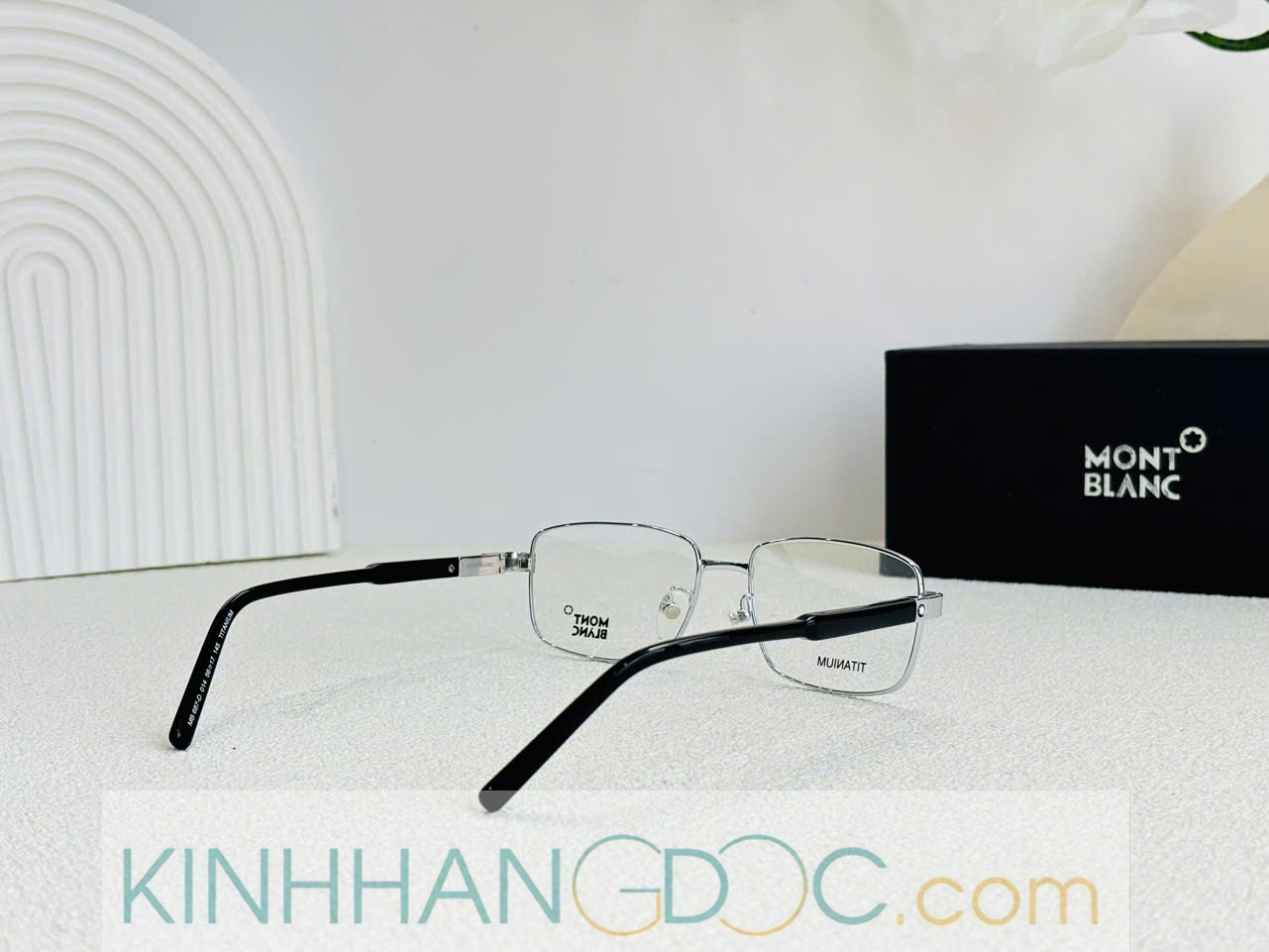 GỌNG KÍNH CẬN MONTBLANC MB687 TITANIUM CAO CẤP - MONTBLANC MB687 SILVER TITANIUM EYEGLASS