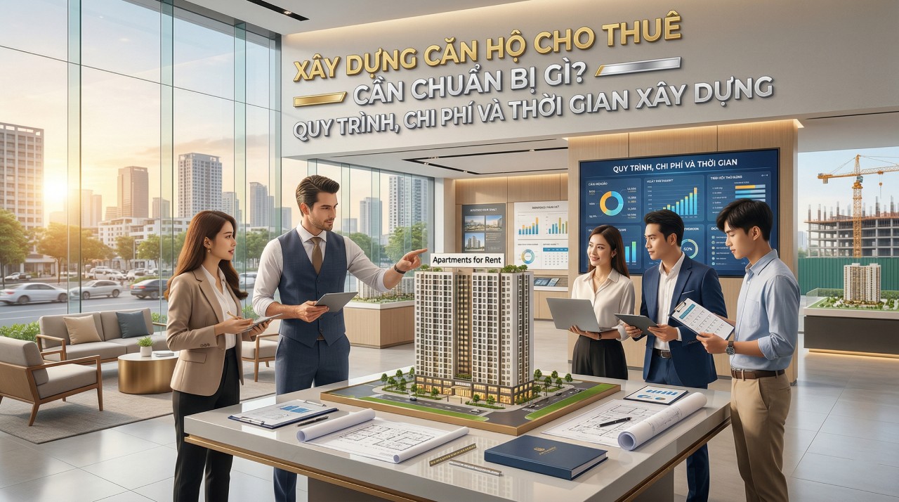 Xây dựng căn hộ cho thuê cần chuẩn bị gì? Quy trình, chi phí và thời gian xây dựng