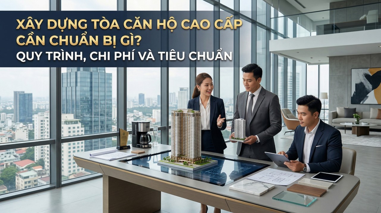 Xây dựng tòa căn hộ cao cấp cần chuẩn bị gì? Quy trình, chi phí và tiêu chuẩn