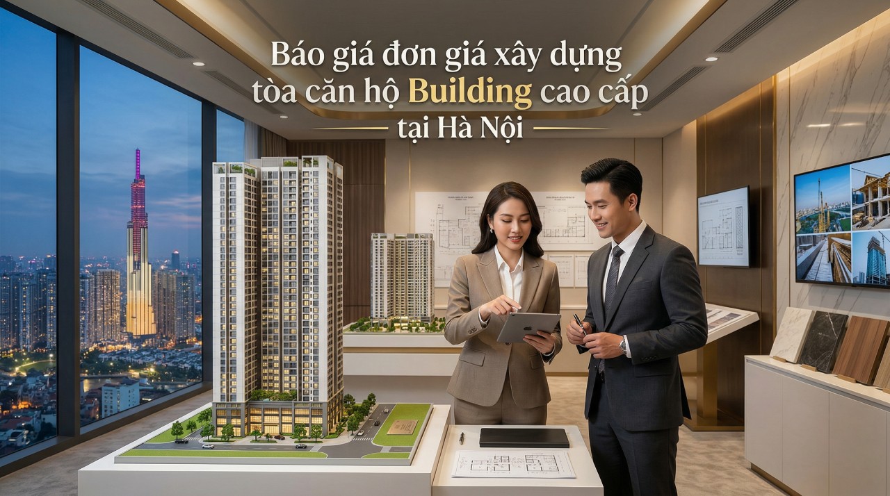 Báo giá đơn giá xây dựng tòa căn hộ Building cao cấp tại Hà Nội