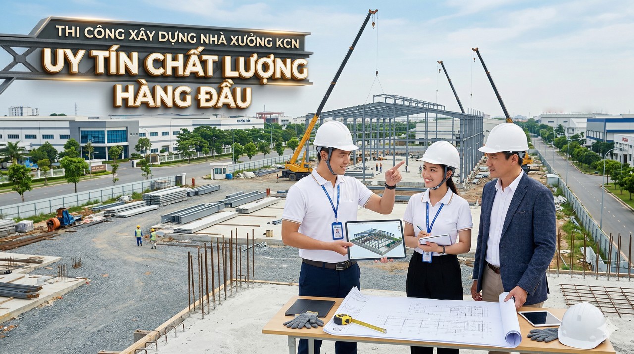 Thi công xây dựng nhà xưởng khu công nghiệp uy tín chất lượng hàng đầu