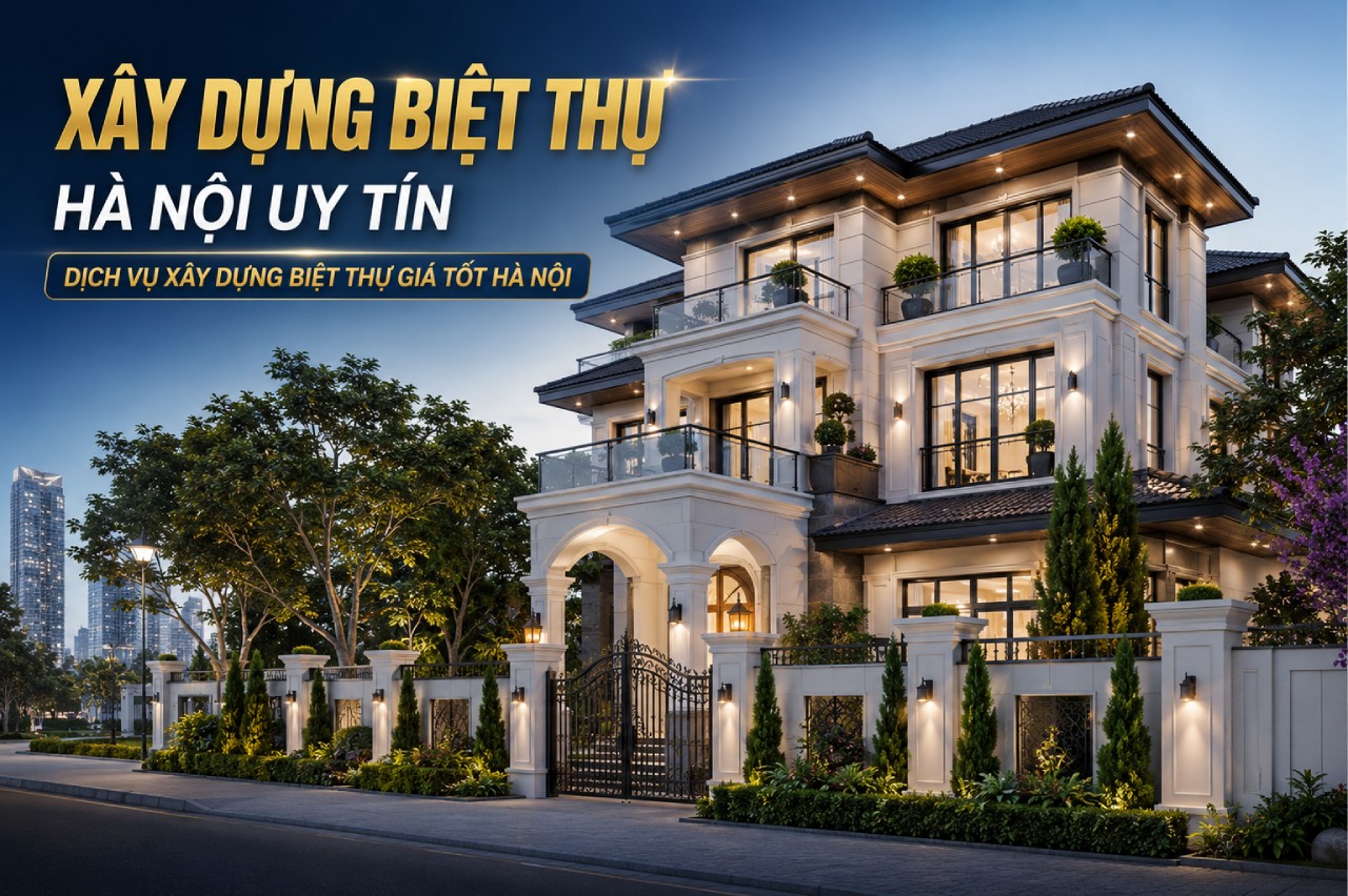 Xây dựng biệt thự Hà Nội uy tín - Dịch vụ xây dựng biệt thự giá tốt Hà Nội