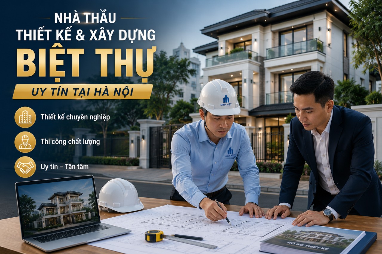 Nhà thầu công ty thiết kế xây dựng biệt thự uy tín tại Hà Nội