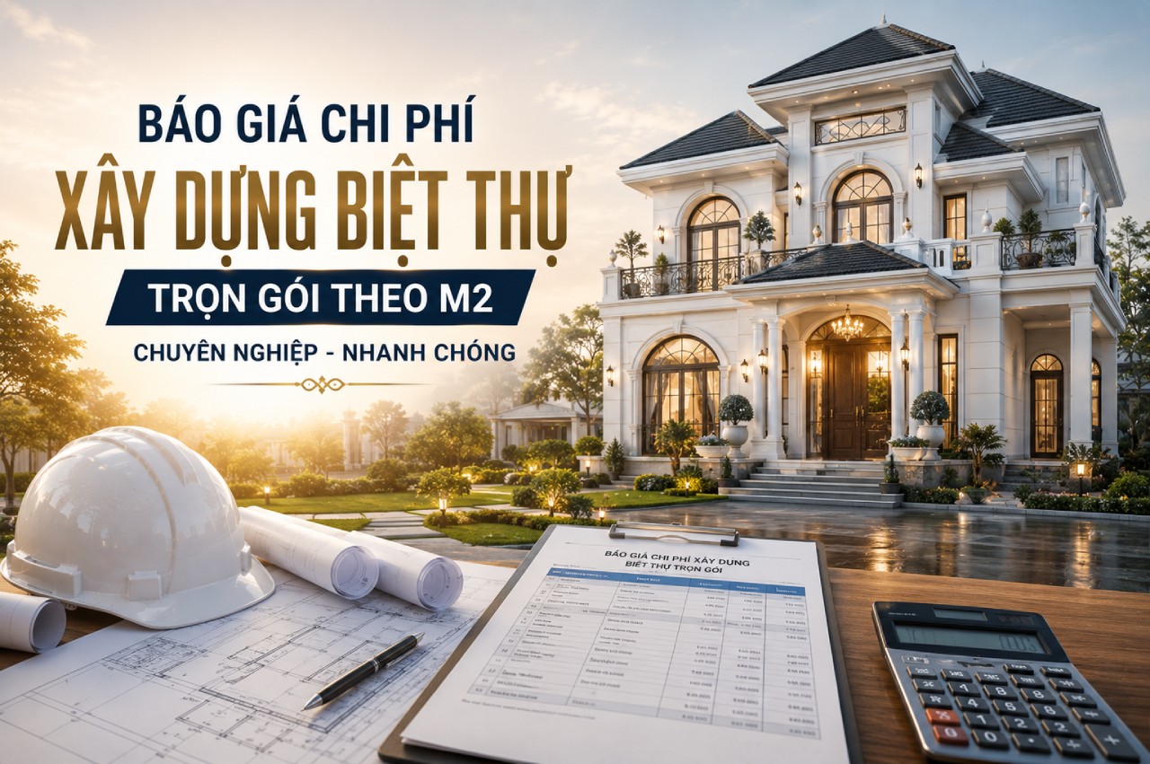 Báo giá chi phí xây dựng biệt thự trọn gói theo m2 chuyên nghiệp nhanh chóng