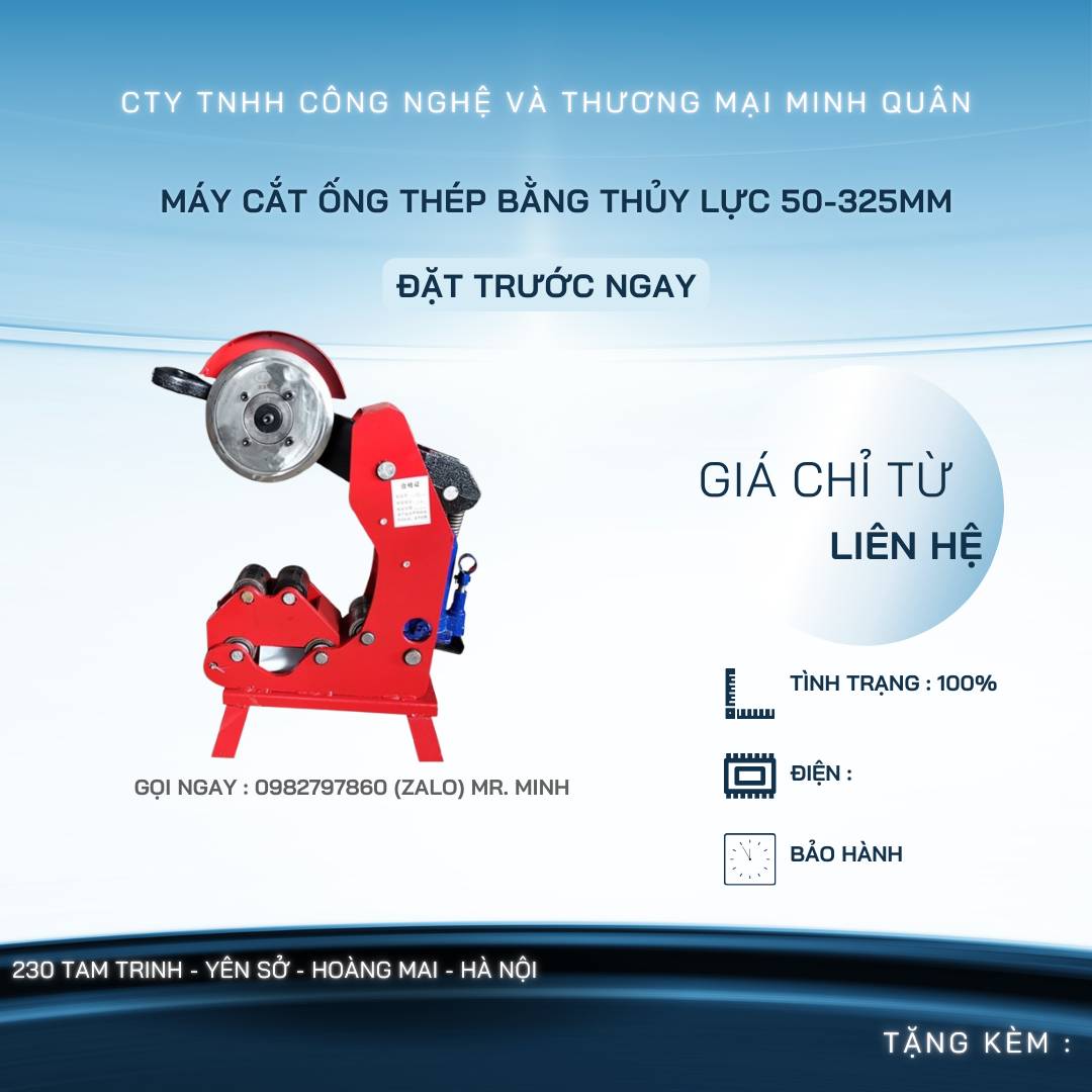 Máy cắt ống thép bằng thủy lực 50-325mm