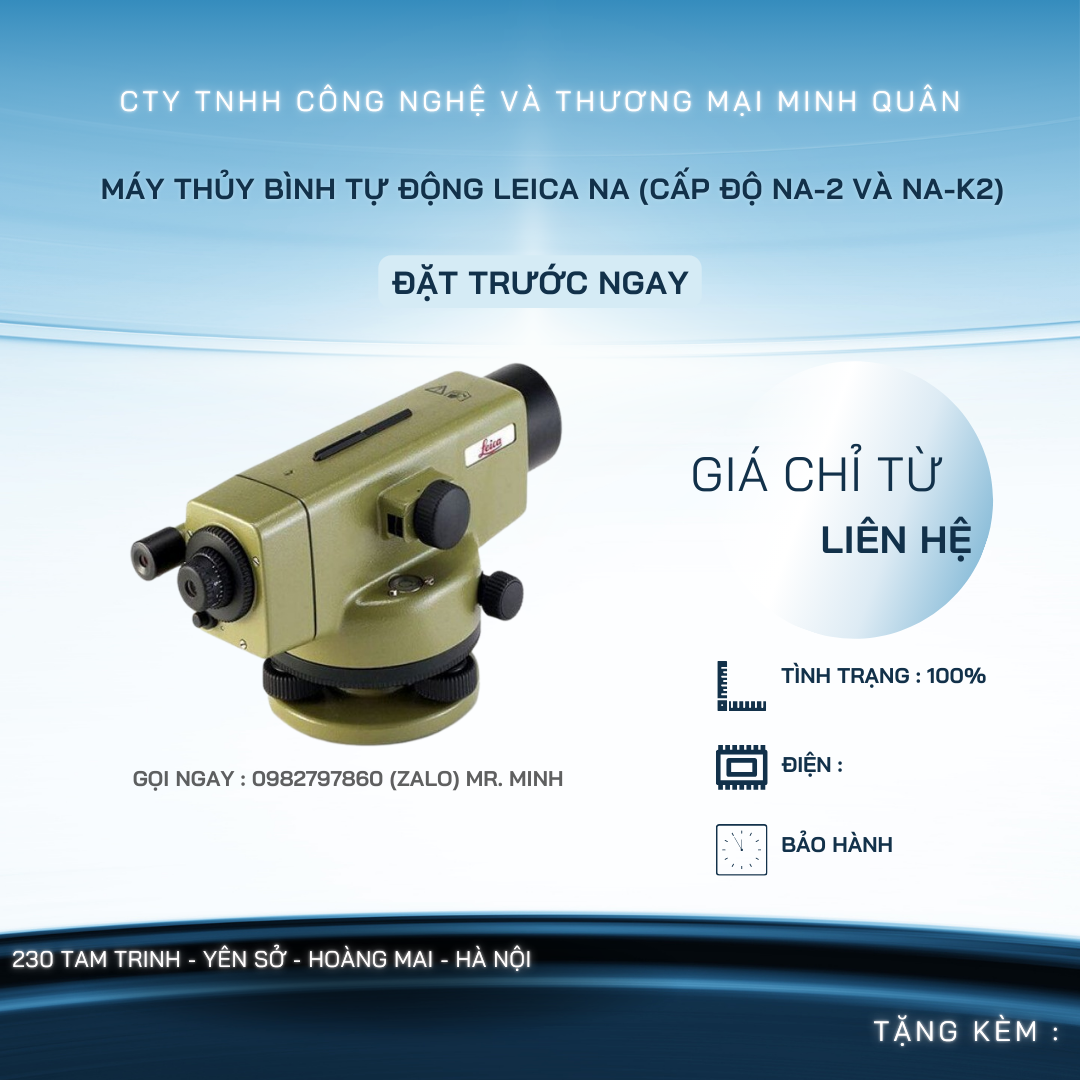 MÁY THỦY BÌNH TỰ ĐỘNG LEICA NA (Cấp độ NA-2 và NA-K2)