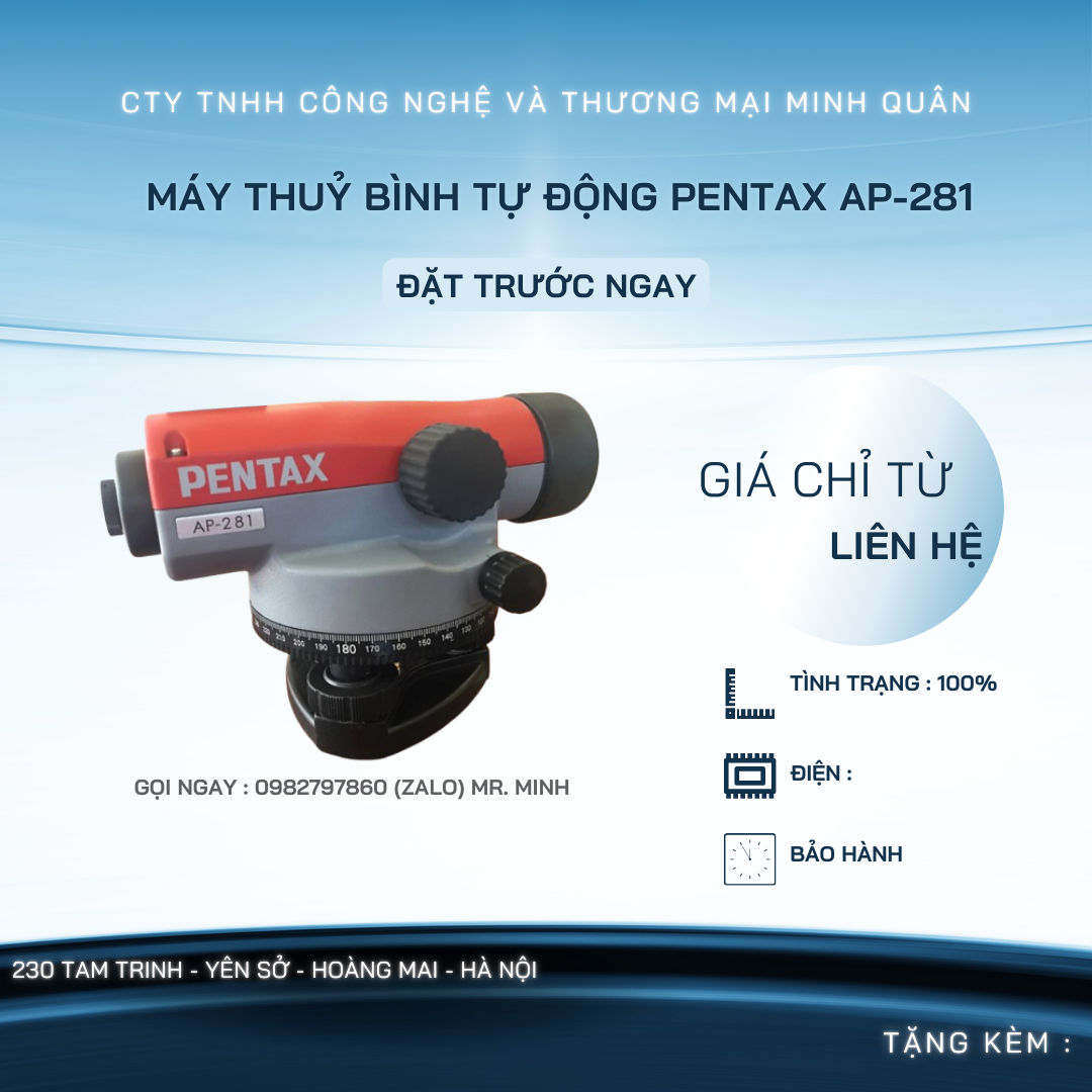 MÁY THUỶ BÌNH TỰ ĐỘNG PENTAX AP-281