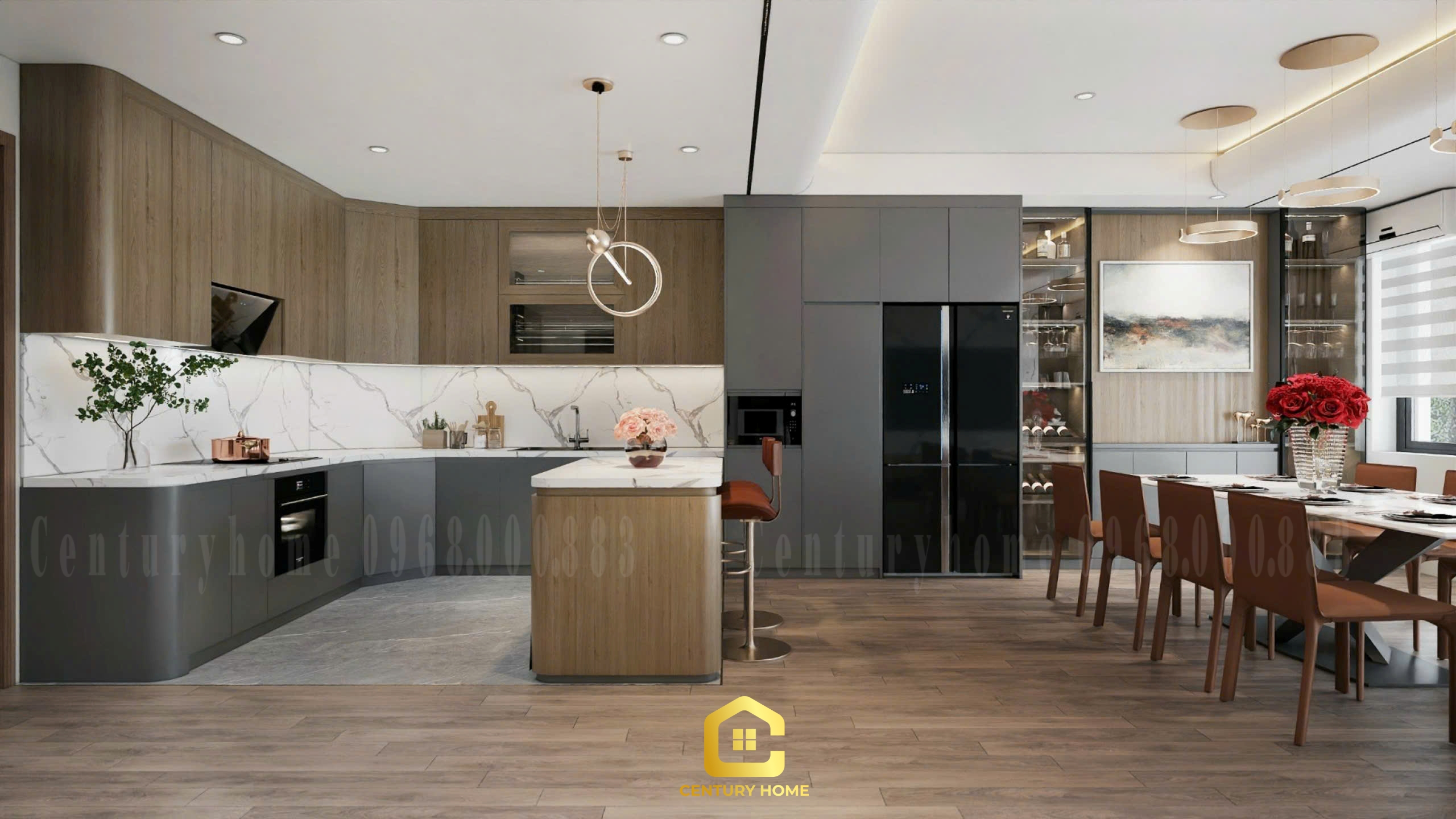 Thiết Kế Nội Thất Phòng Bếp Phong Cách Hiện Đại - Chị Hiền Cầu Giấy