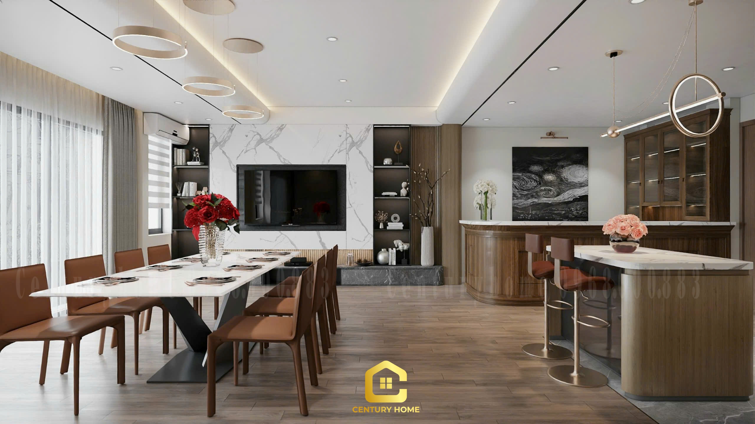 Thiết Kế Nội Thất Phòng Bếp Phong Cách Hiện Đại - Chị Hiền Cầu Giấy