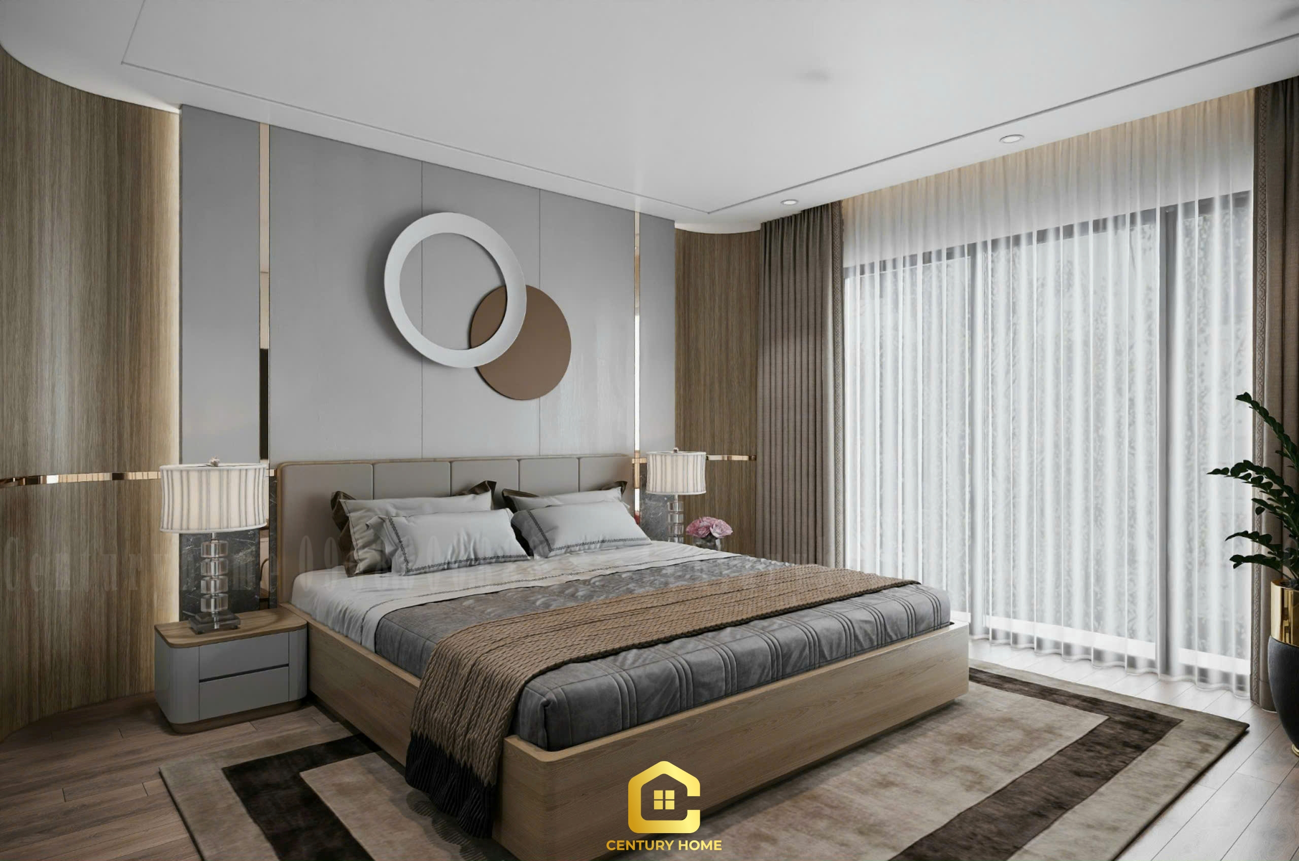 Thiết Kế Nội Thất Phòng Ngủ Phong Cách Hiện Đại - Chị Hiền Cầu Giấy