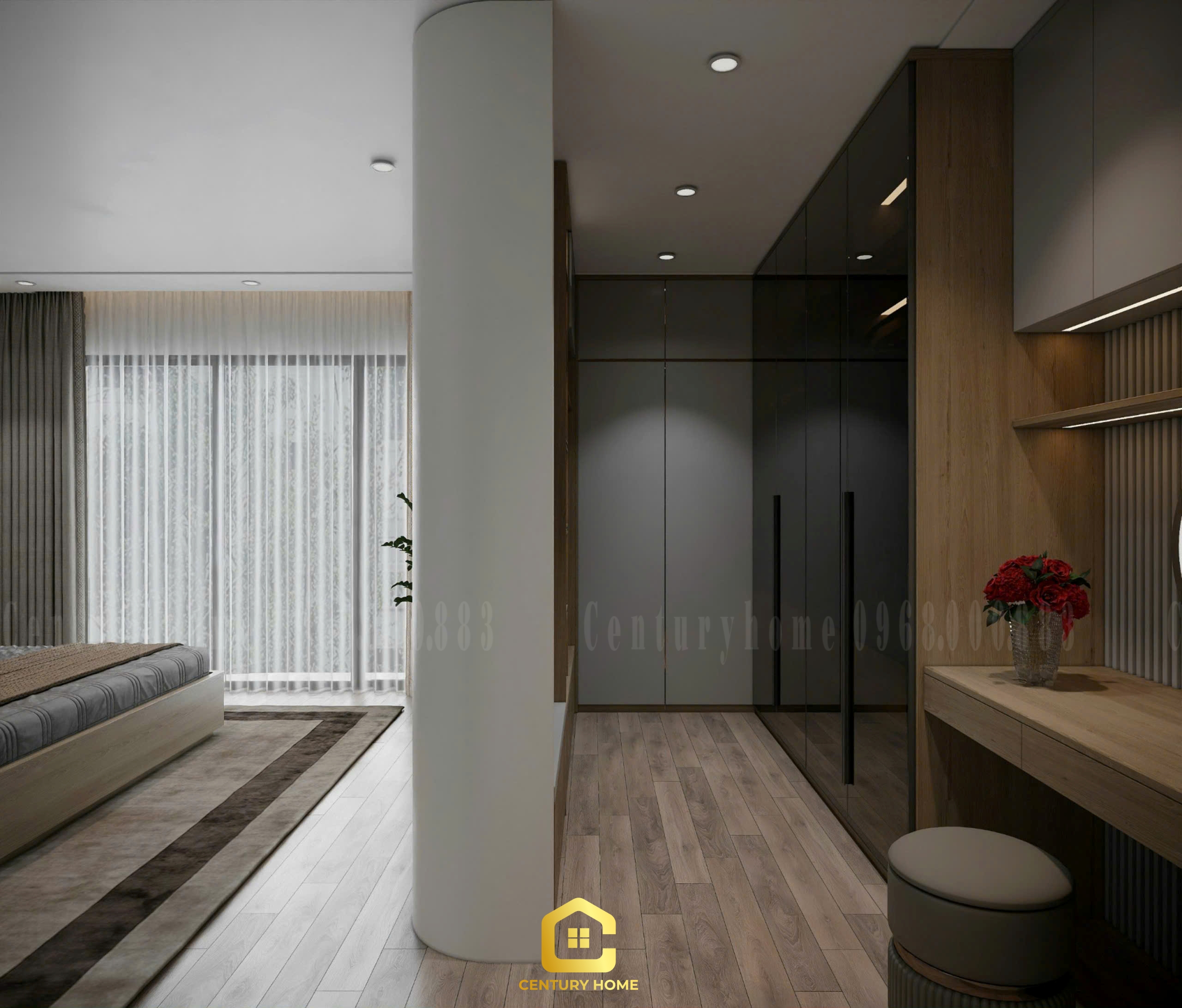 Thiết Kế Nội Thất Phòng Thay Đồ Phong Cách Hiện Đại - Chị Hiền Cầu Giấy