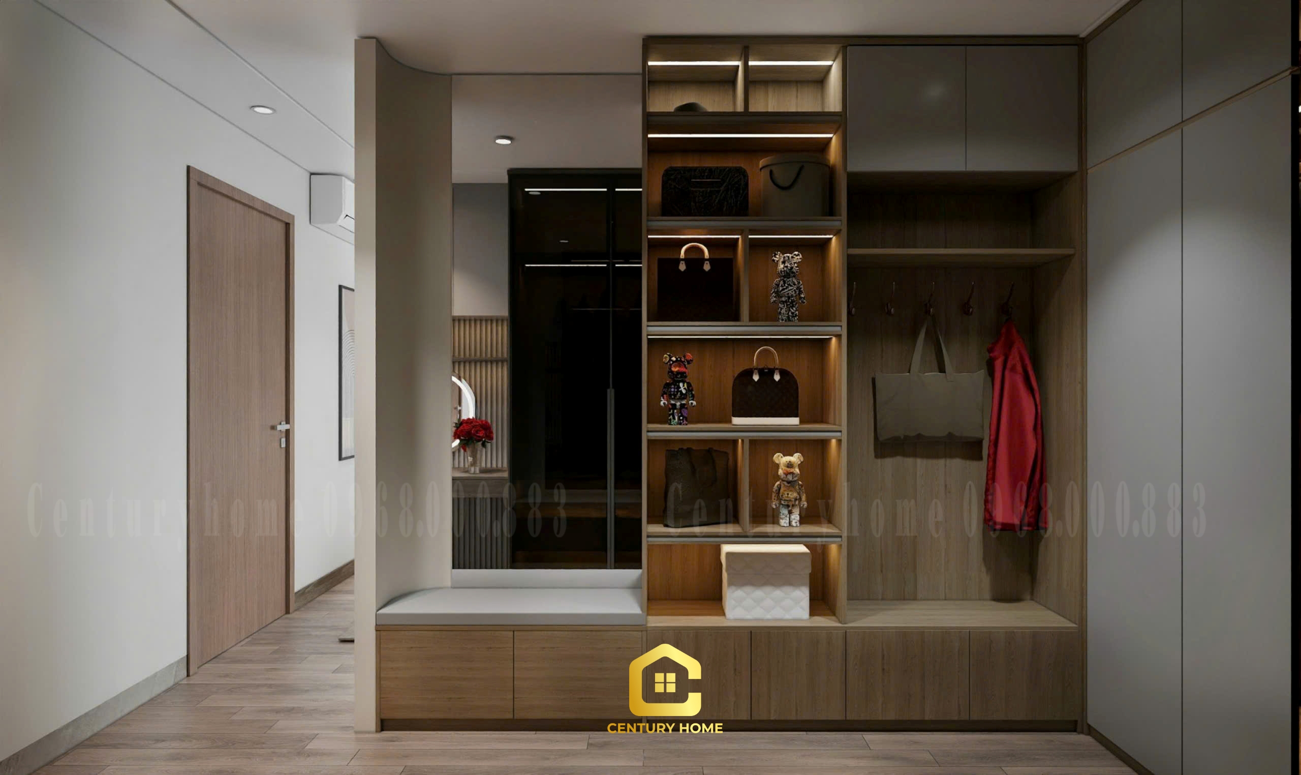 Thiết Kế Nội Thất Phòng Thay Đồ Phong Cách Hiện Đại - Chị Hiền Cầu Giấy