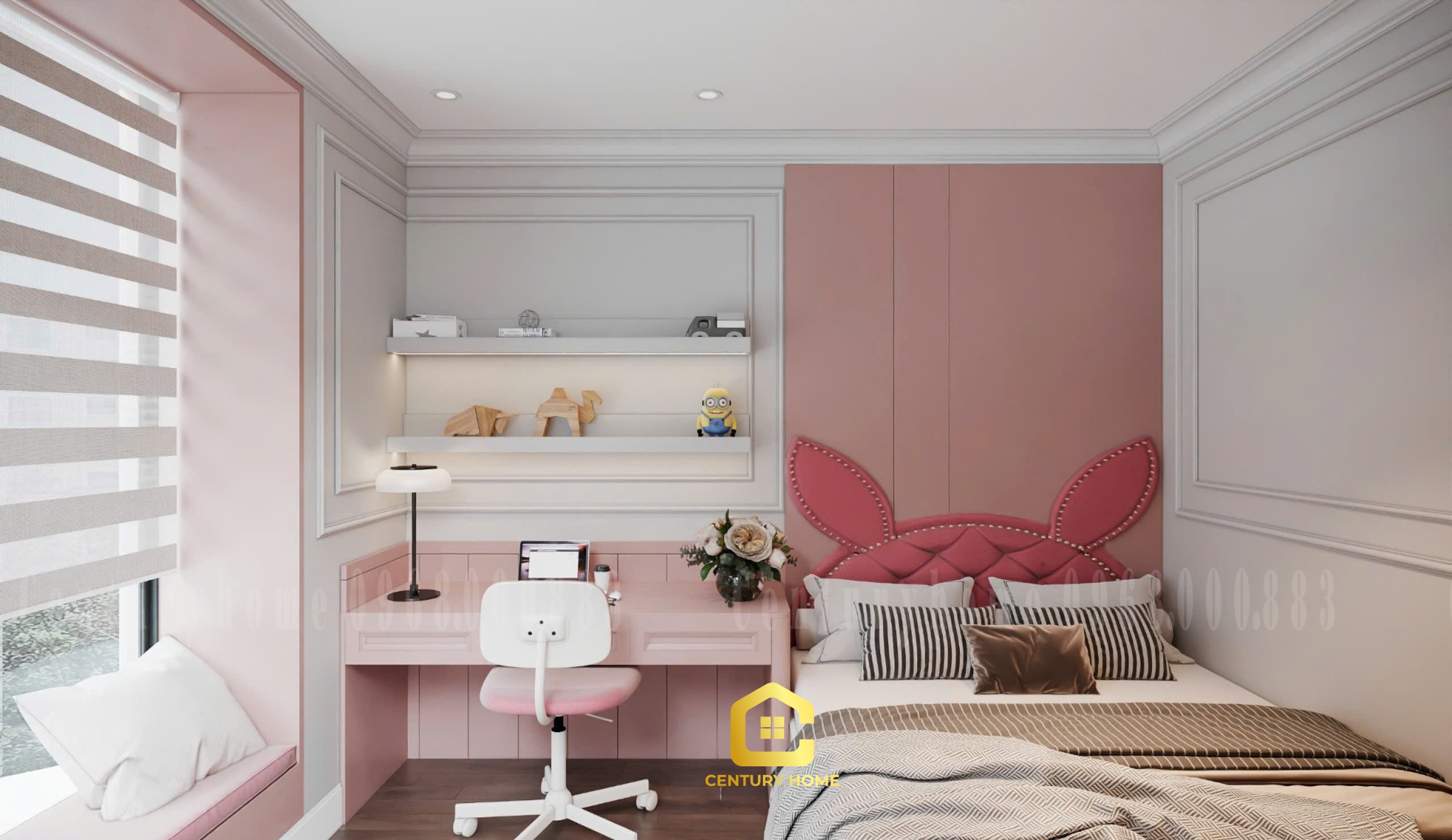 Thiết Kế Nội Thất Phòng Trẻ Em Phong Cách Tân Cổ - Dự Án Ecogreend Nguyễn Xuyển - Chị Hiền Cầu Giấy