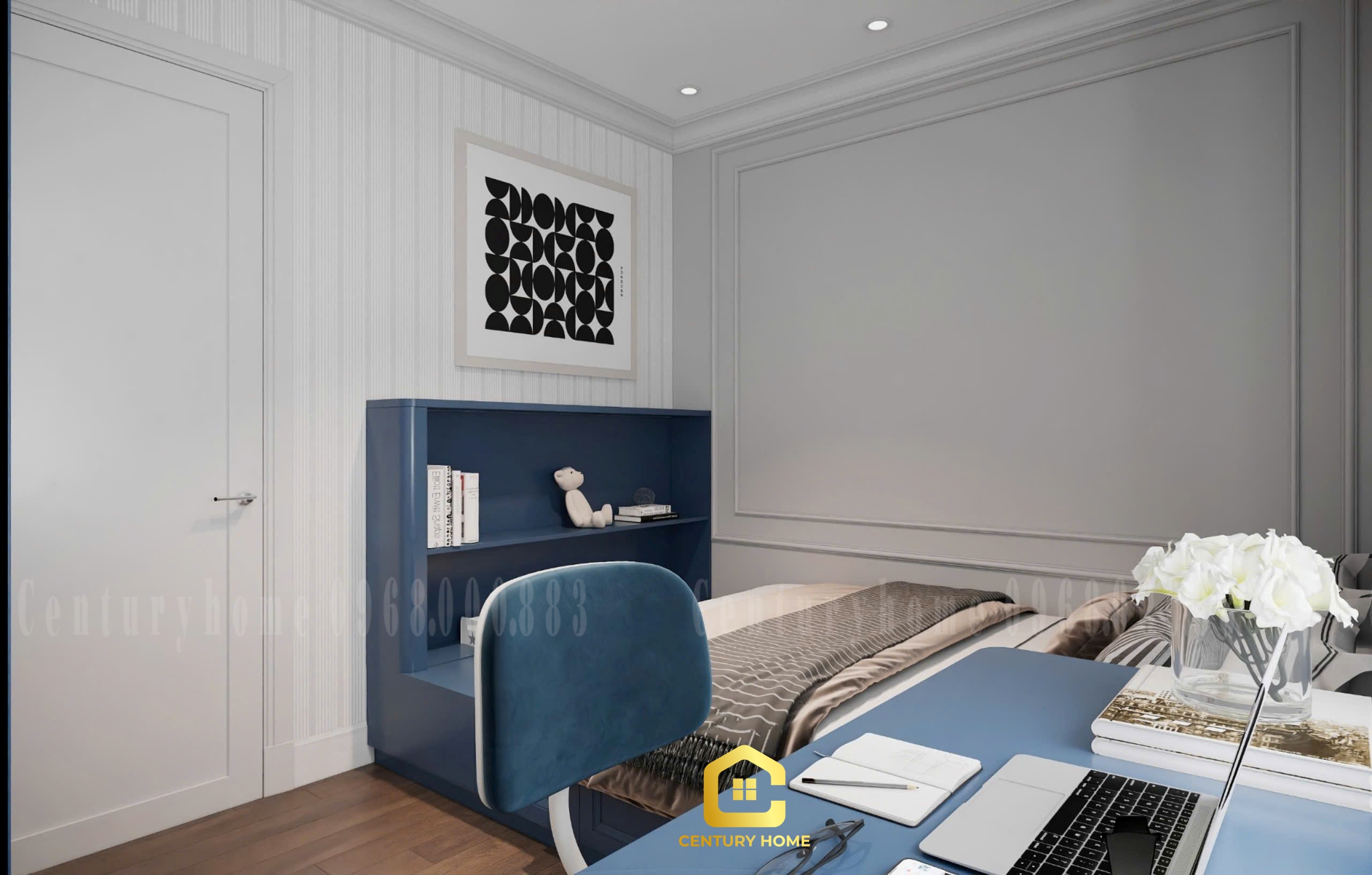 Thiết Kế Nội Thất Phòng Trẻ Em Phong Cách Tân Cổ - Dự Án Ecogreend Nguyễn Xuyển - Chị Hiền Cầu Giấy