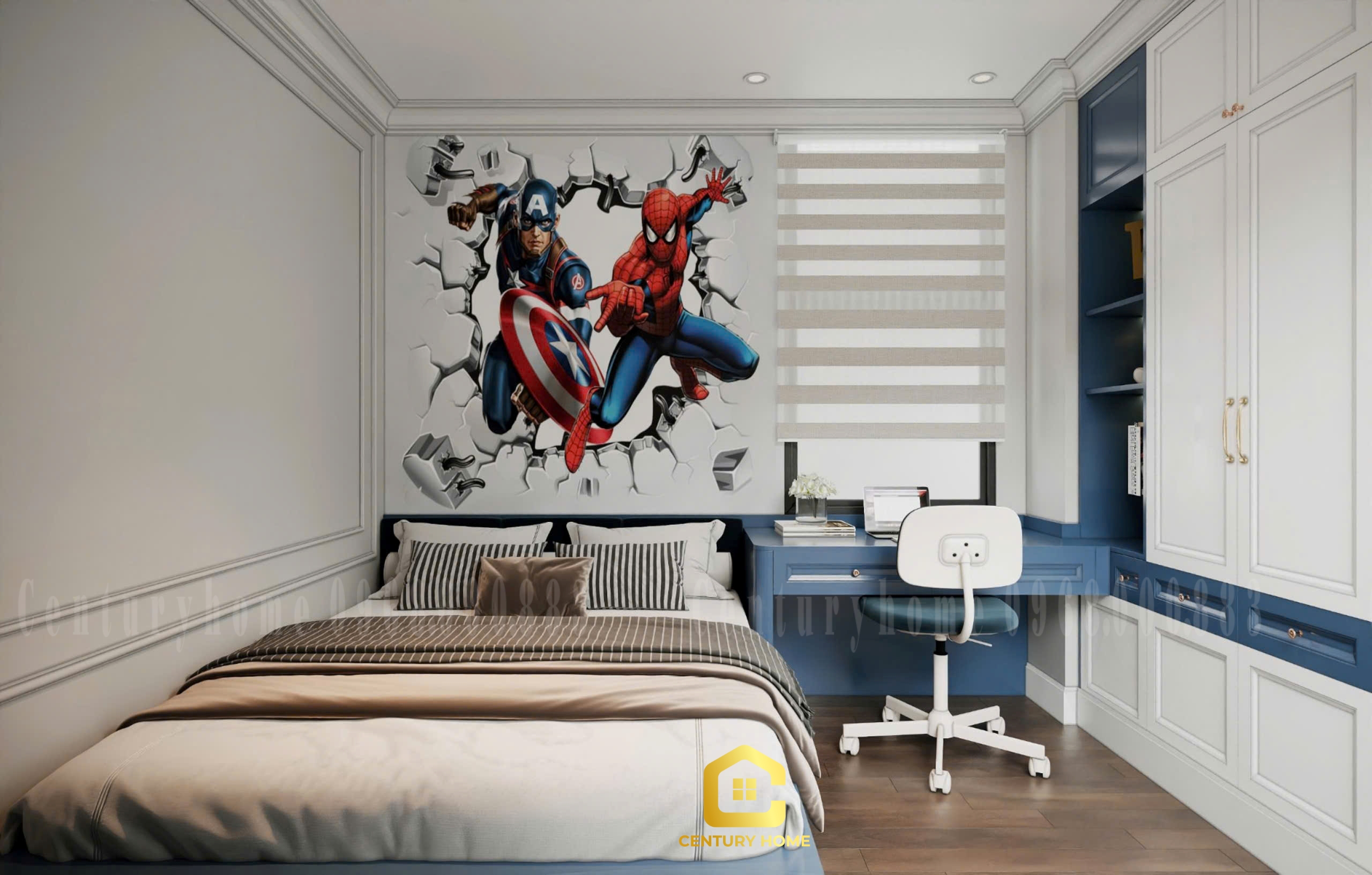 Thiết Kế Nội Thất Phòng Trẻ Em Phong Cách Tân Cổ - Dự Án Ecogreend Nguyễn Xuyển - Chị Hiền Cầu Giấy