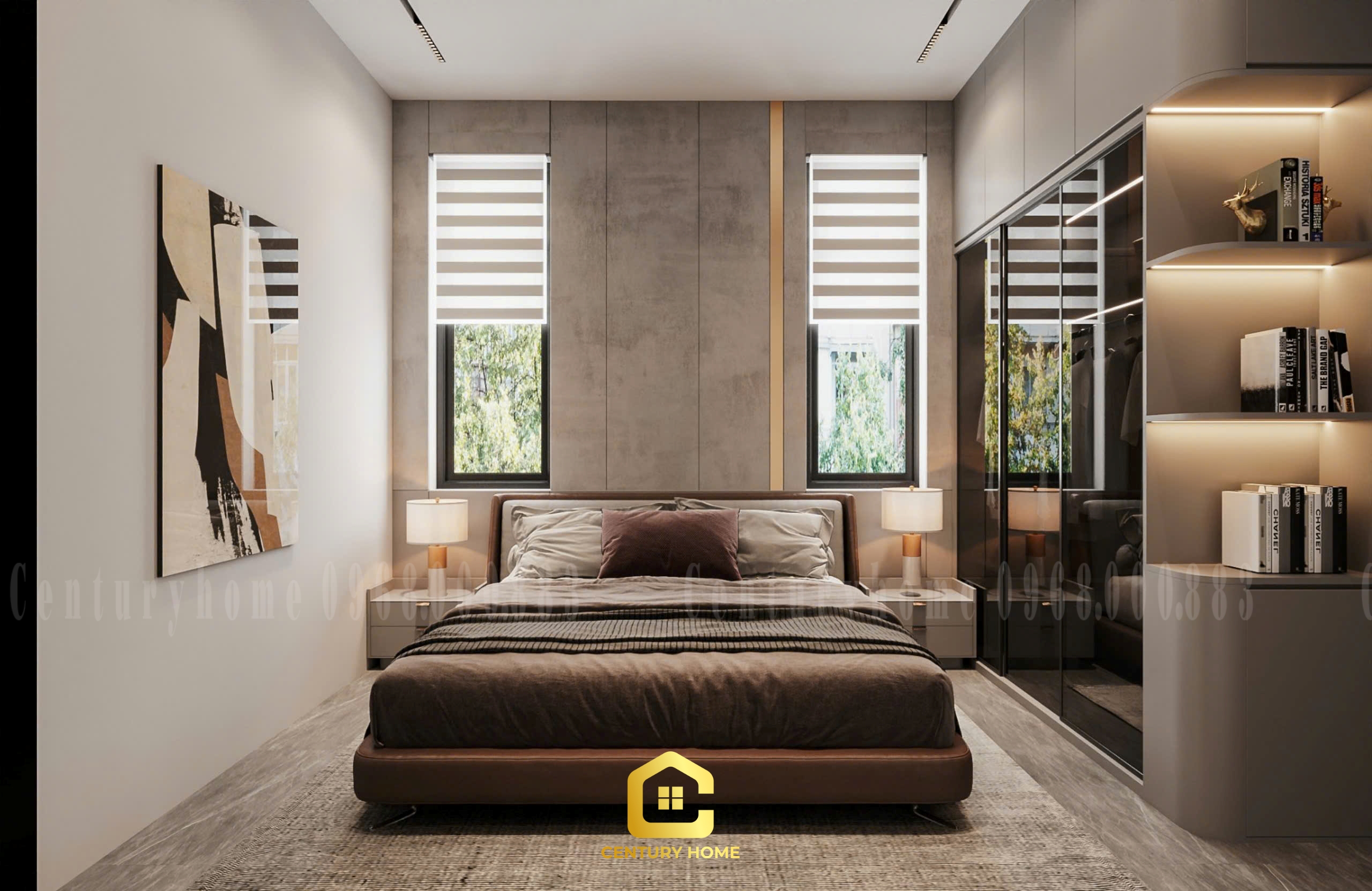 Thiết Kế Nội Thất Phòng Ngủ Phong Cách Hiện Đại - Anh Sơn Hải Dương