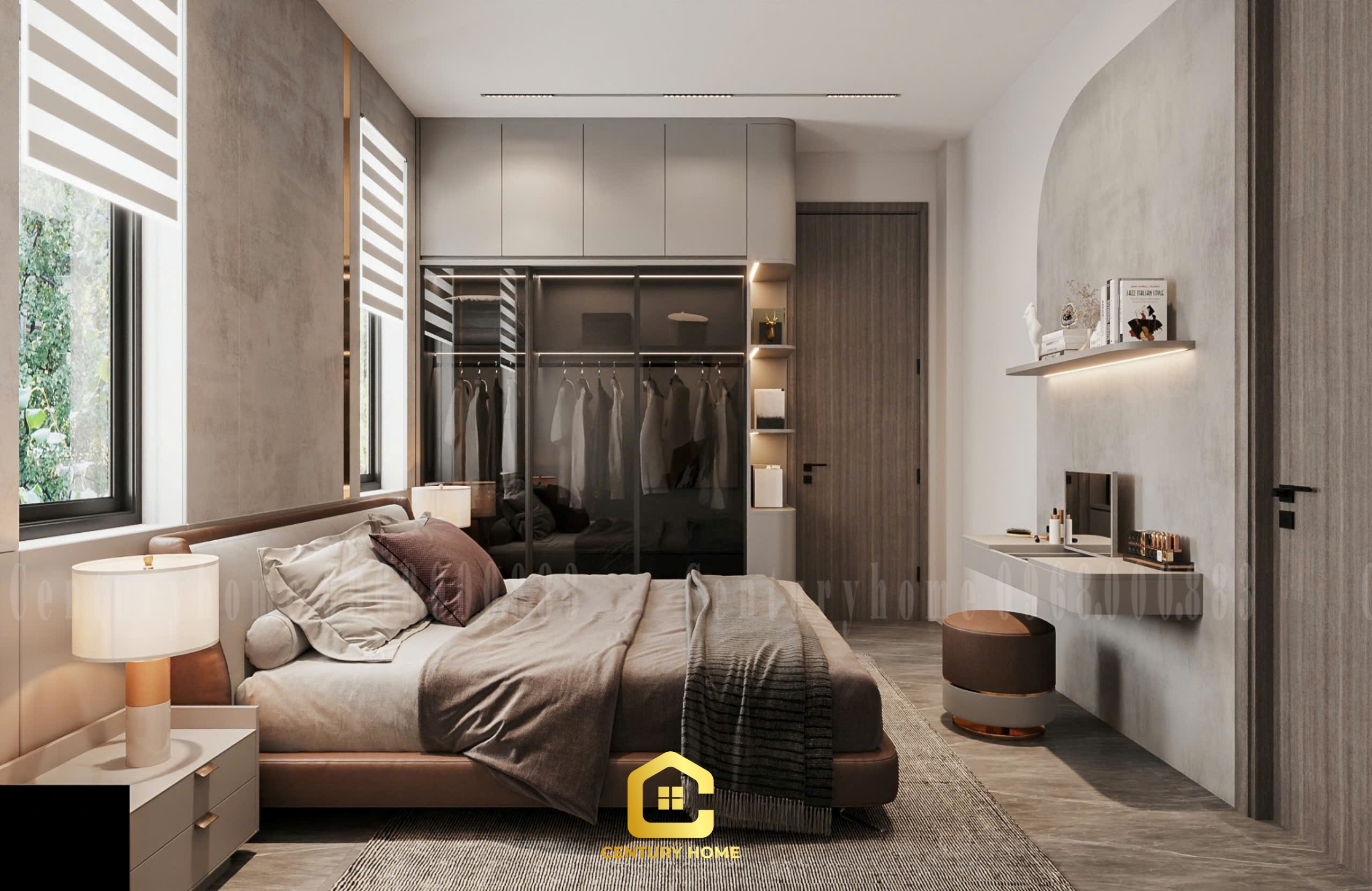 Thiết Kế Nội Thất Phòng Ngủ Phong Cách Hiện Đại - Anh Sơn Hải Dương