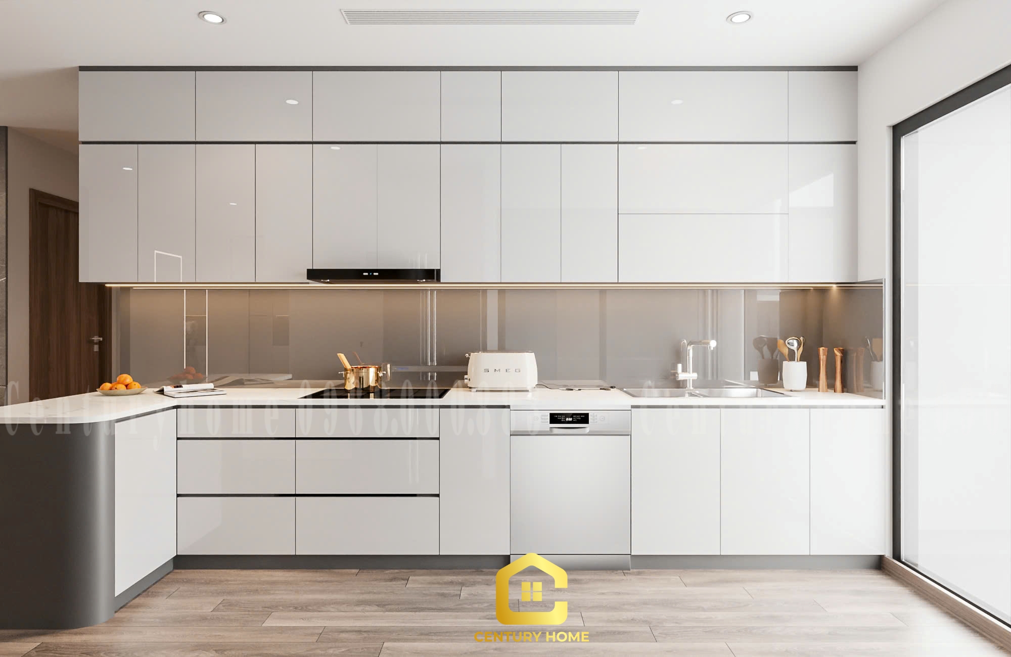 Thiết Kế Nội Thất Phòng Bếp Phong Cách Hiện Đại - Chị Yến Cầu Giấy