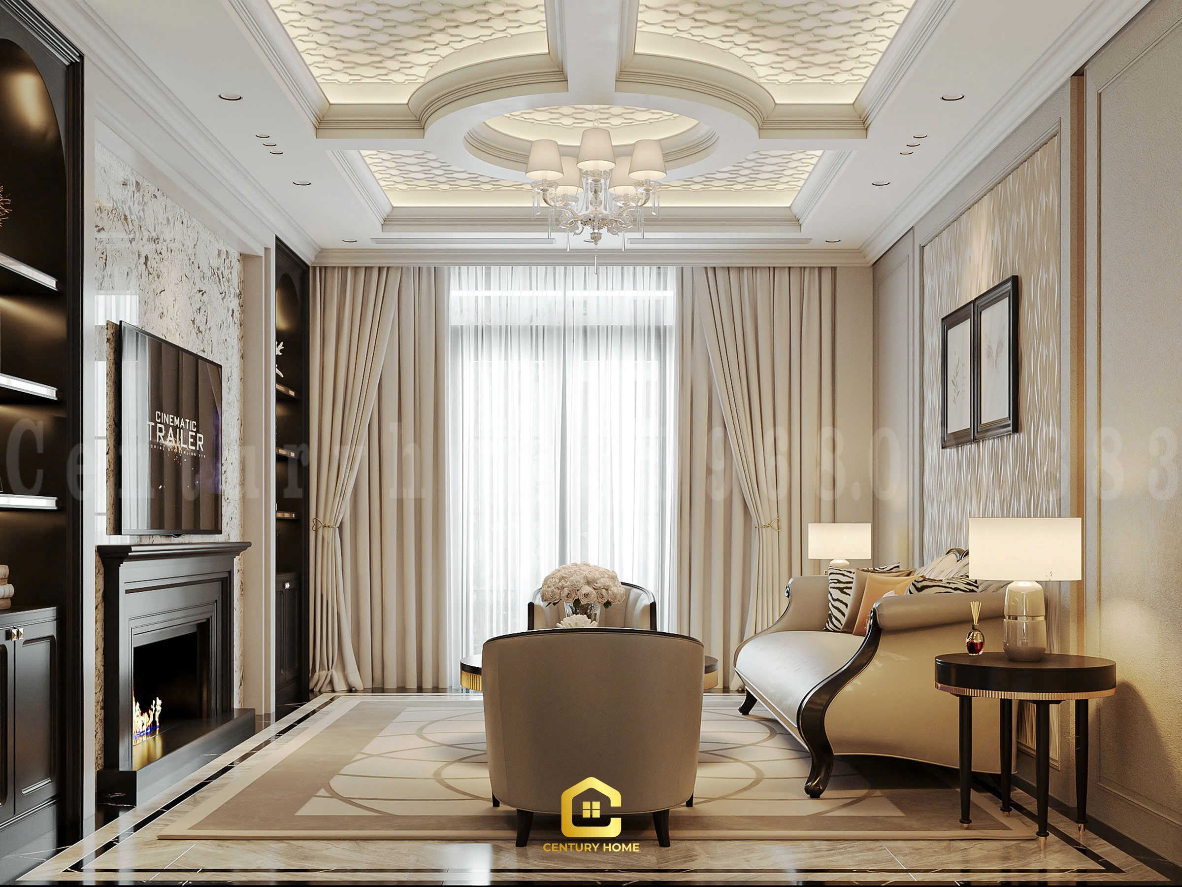 Thiết Kế Nội Thất - PC Tân Cổ Kết Hợp Luxury - Chị Thảo - Ocean Park