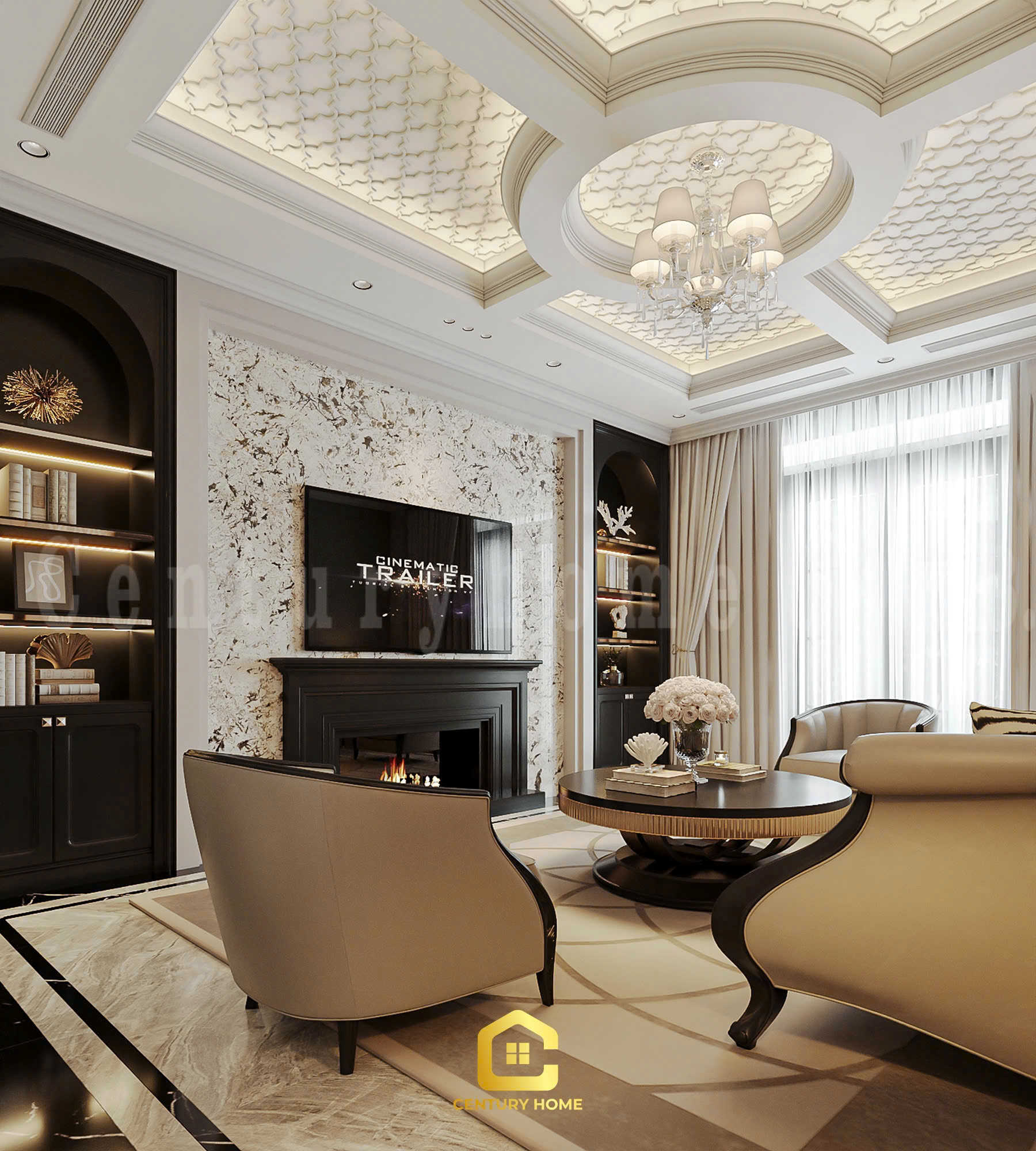 Thiết Kế Nội Thất - PC Tân Cổ Kết Hợp Luxury - Chị Thảo - Ocean Park