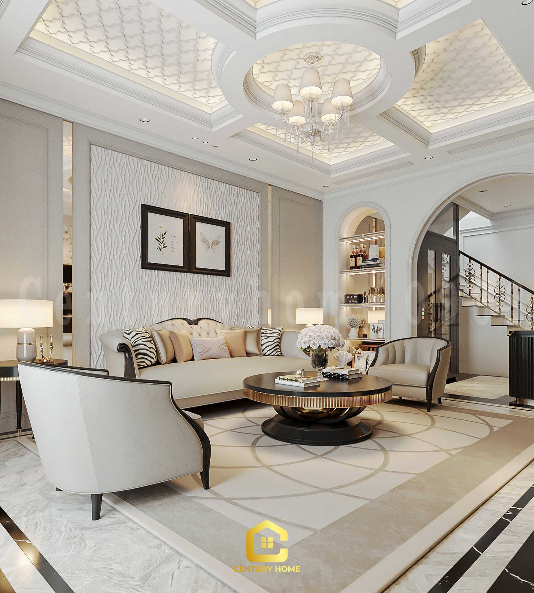 Thiết Kế Nội Thất - PC Tân Cổ Kết Hợp Luxury - Chị Thảo - Ocean Park