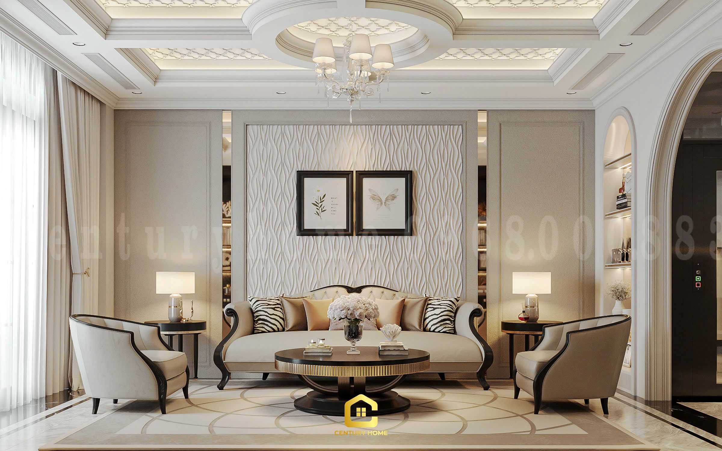 Thiết Kế Nội Thất - PC Tân Cổ Kết Hợp Luxury - Chị Thảo - Ocean Park