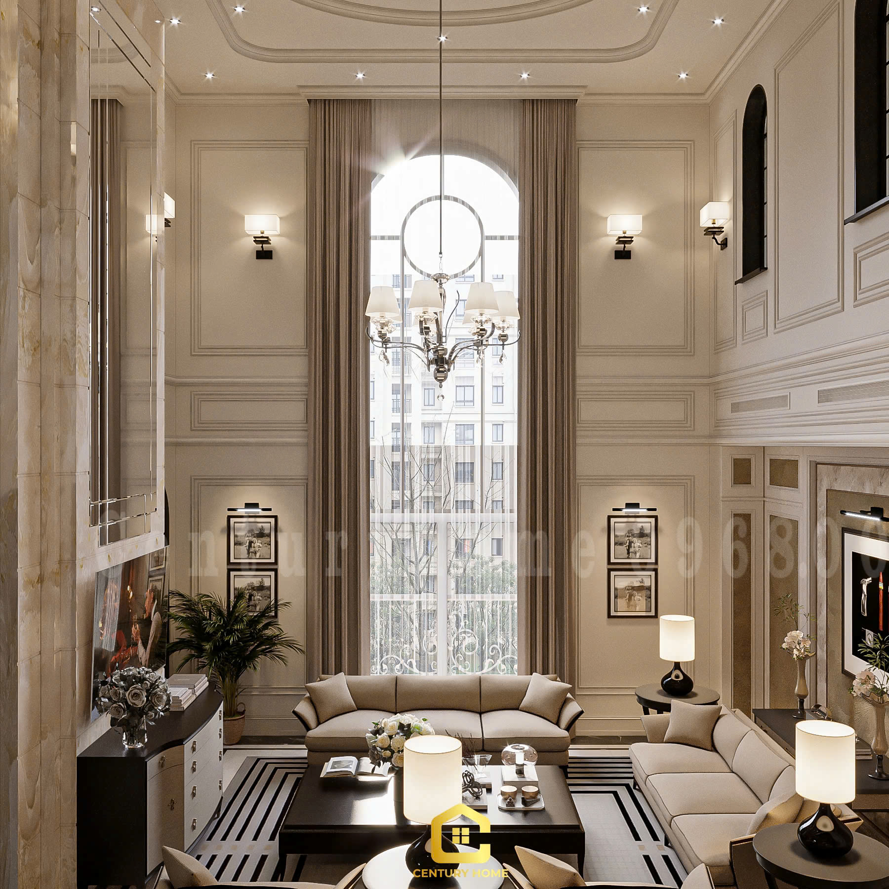 Thiết Kế Nội Thất - PC Tân Cổ - Anh Thắng - Xuân Đỉnh - 150m2