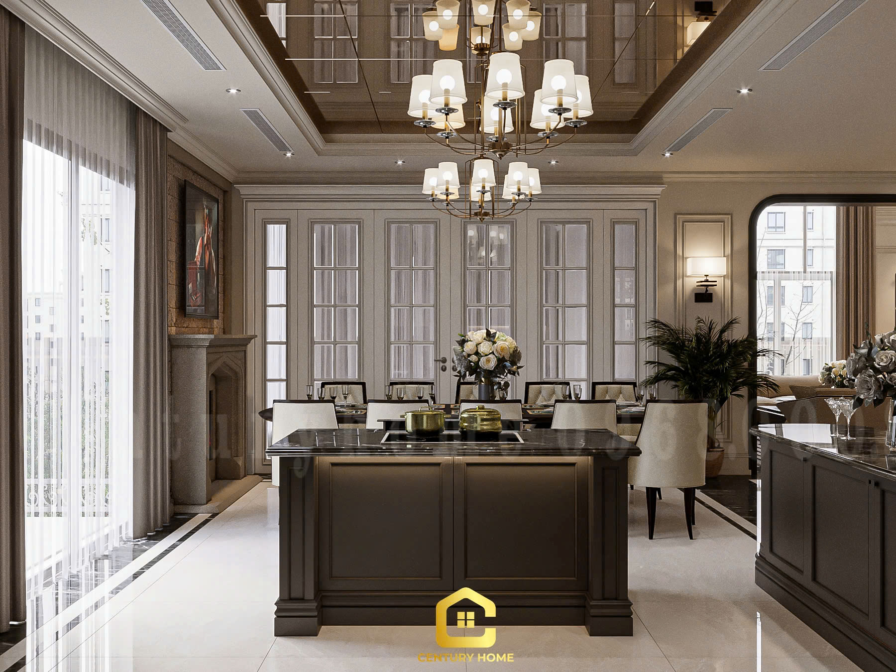 Thiết Kế Nội Thất - PC Tân Cổ - Anh Thắng - Xuân Đỉnh - 150m2