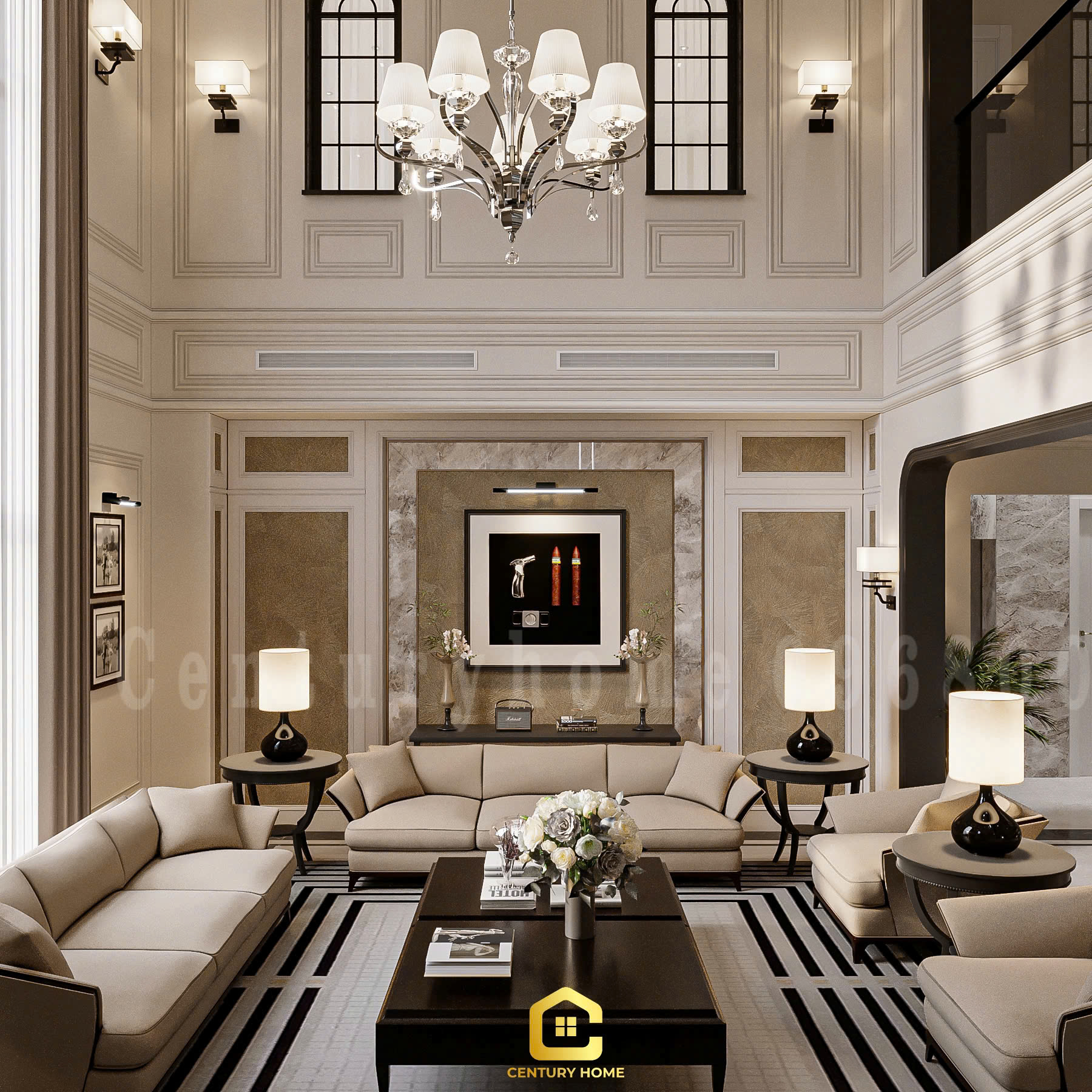 Thiết Kế Nội Thất - PC Tân Cổ - Anh Thắng - Xuân Đỉnh - 150m2