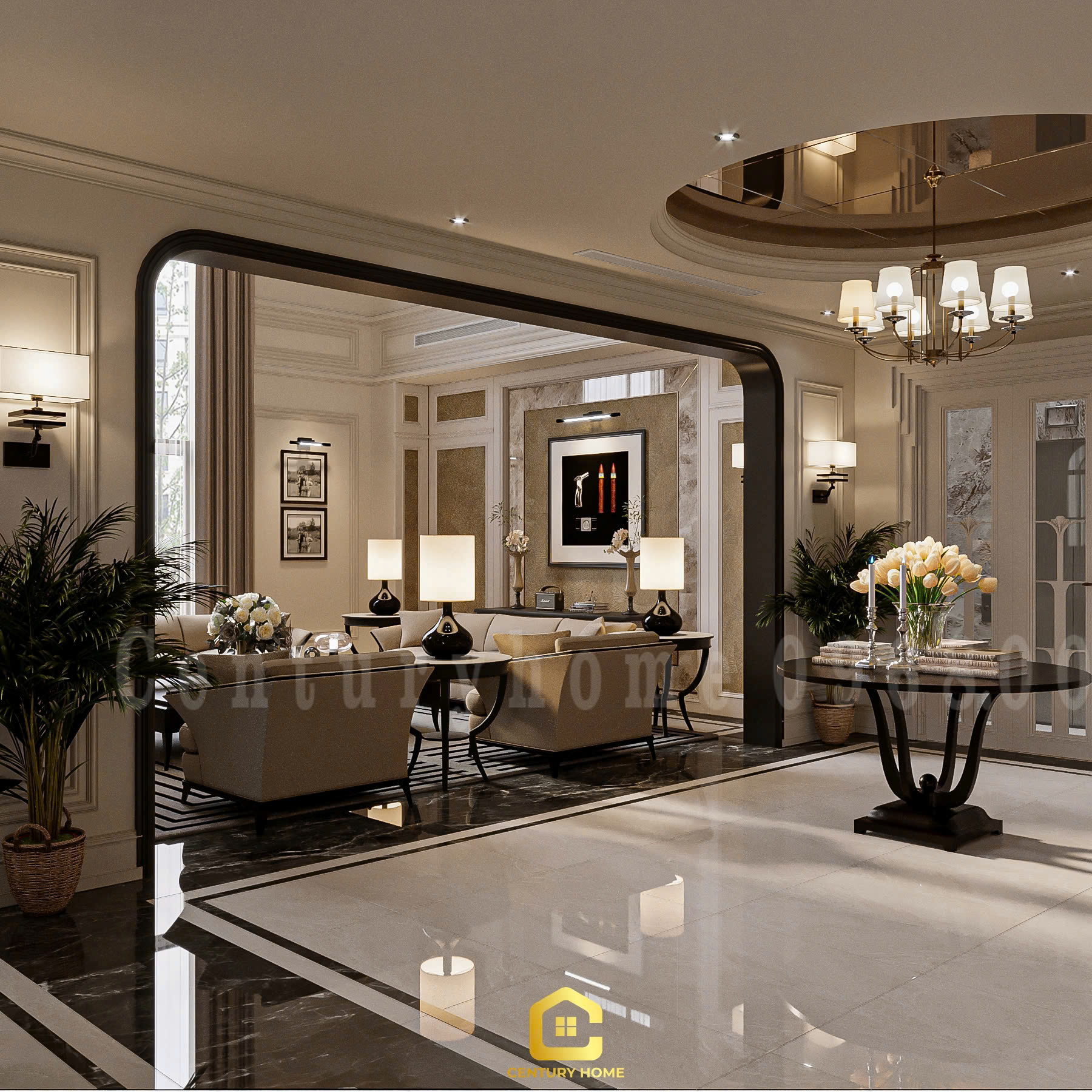 Thiết Kế Nội Thất - PC Tân Cổ - Anh Thắng - Xuân Đỉnh - 150m2