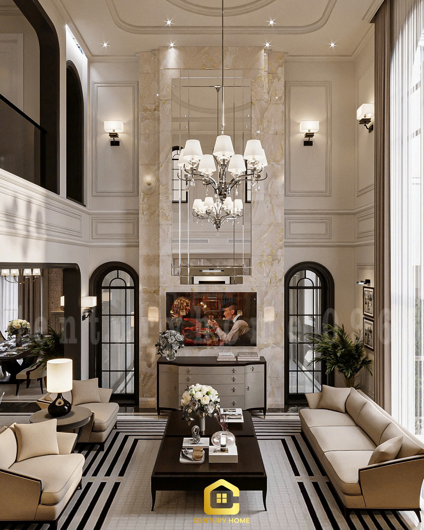 Thiết Kế Nội Thất - PC Tân Cổ - Anh Thắng - Xuân Đỉnh - 150m2