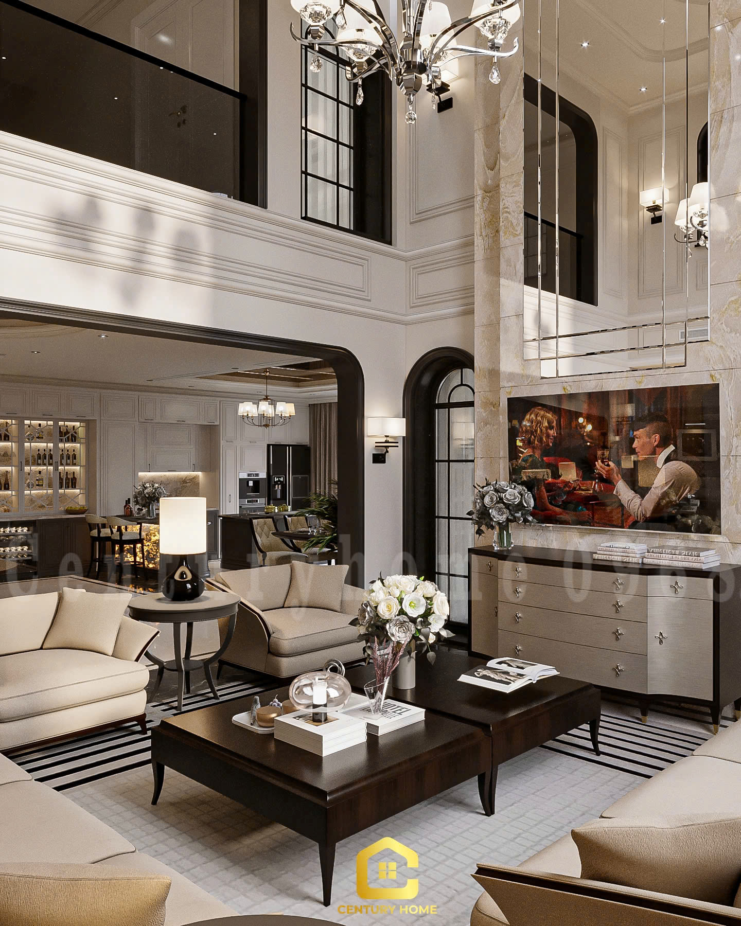 Thiết Kế Nội Thất - PC Tân Cổ - Anh Thắng - Xuân Đỉnh - 150m2