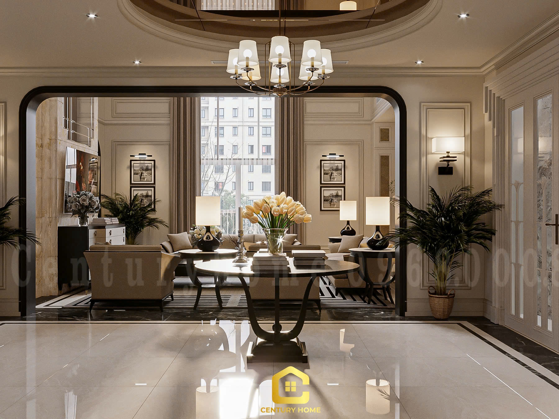 Thiết Kế Nội Thất - PC Tân Cổ - Anh Thắng - Xuân Đỉnh - 150m2