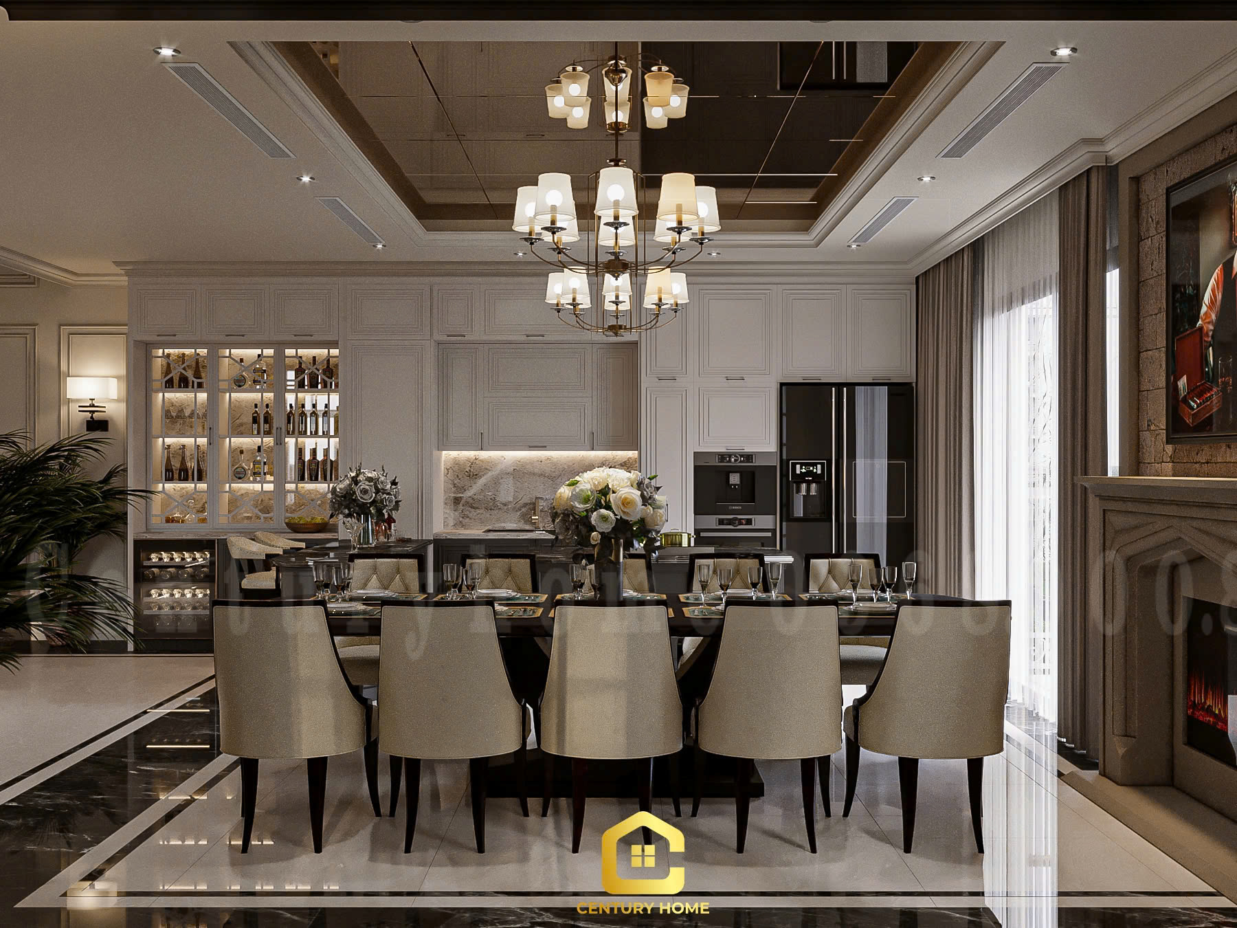 Thiết Kế Nội Thất - PC Tân Cổ - Anh Thắng - Xuân Đỉnh - 150m2